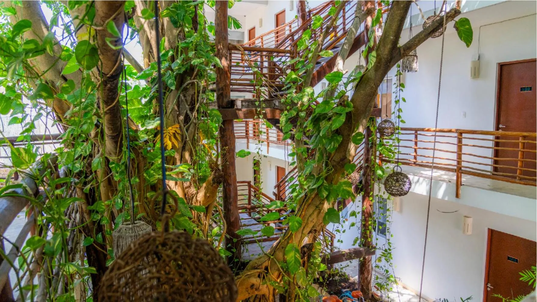 Inner courtyard view in Kanté Hotel - Downtown Tulum