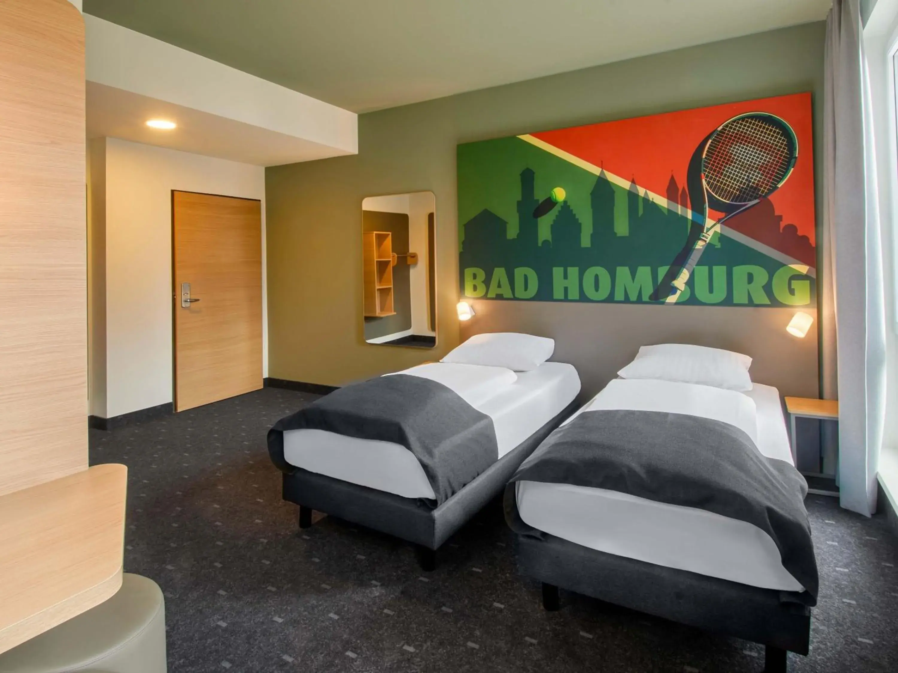 Photo of the whole room, Bed in B&B Hotel Bad Homburg Photo of the whole room, Bed in B&B Hotel Bad Homburg