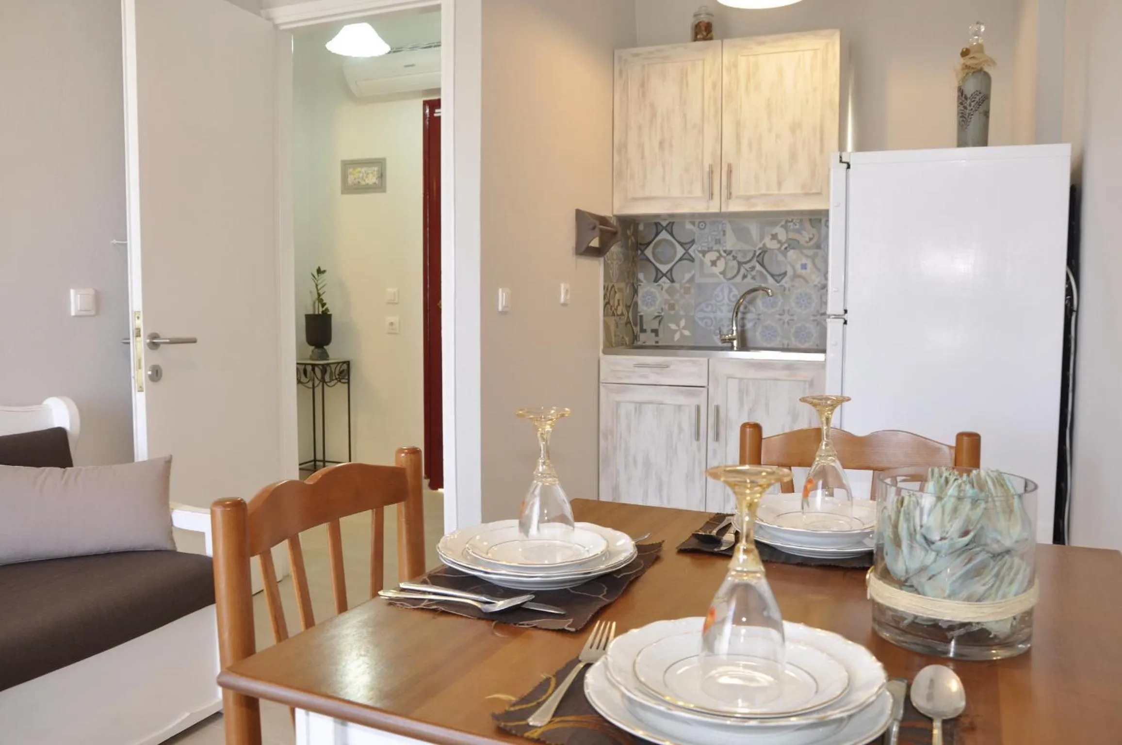Kitchen or kitchenette in Braziliana Apartments Corfu