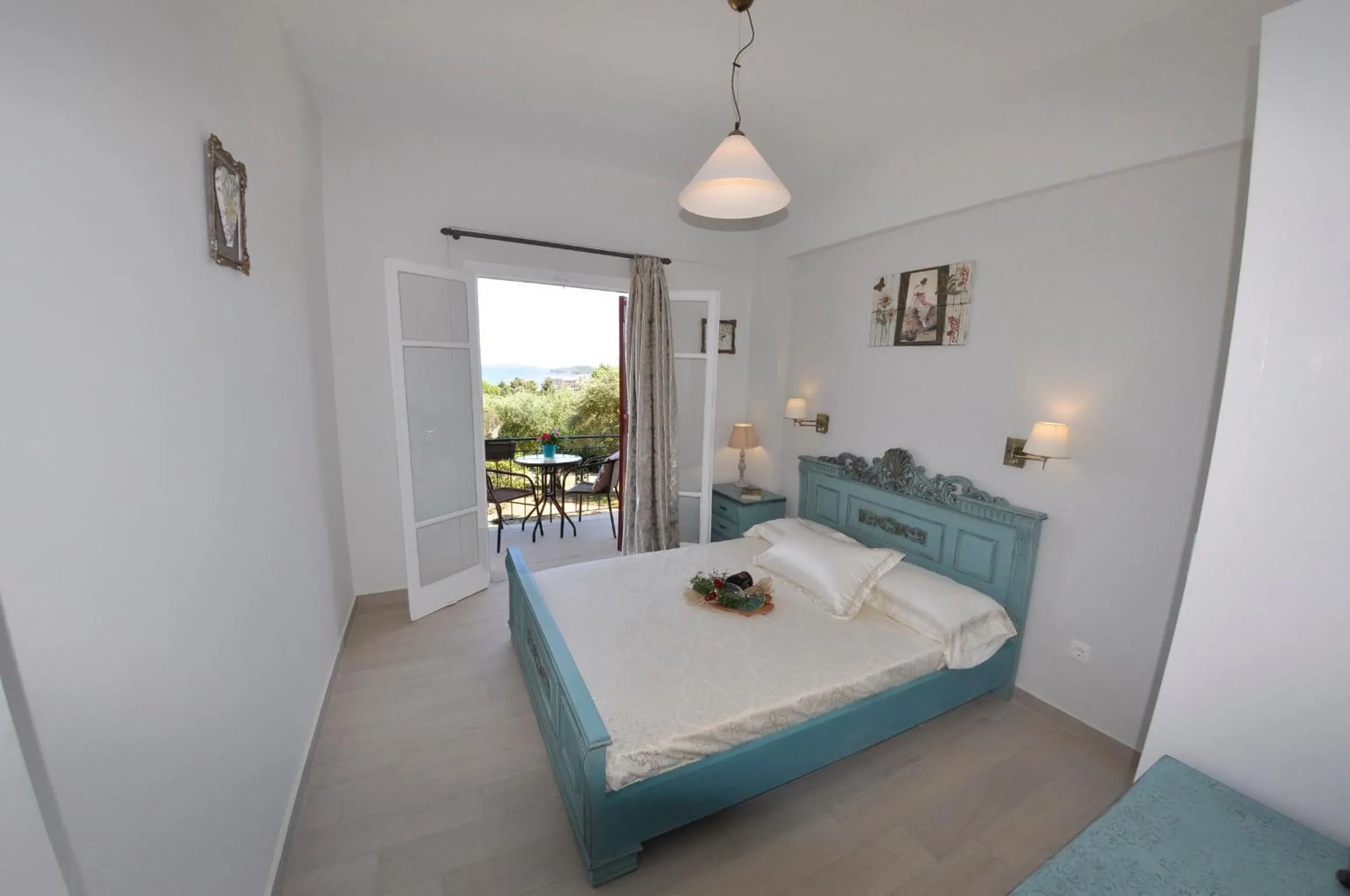 Balcony/Terrace, Bed in Braziliana Apartments Corfu