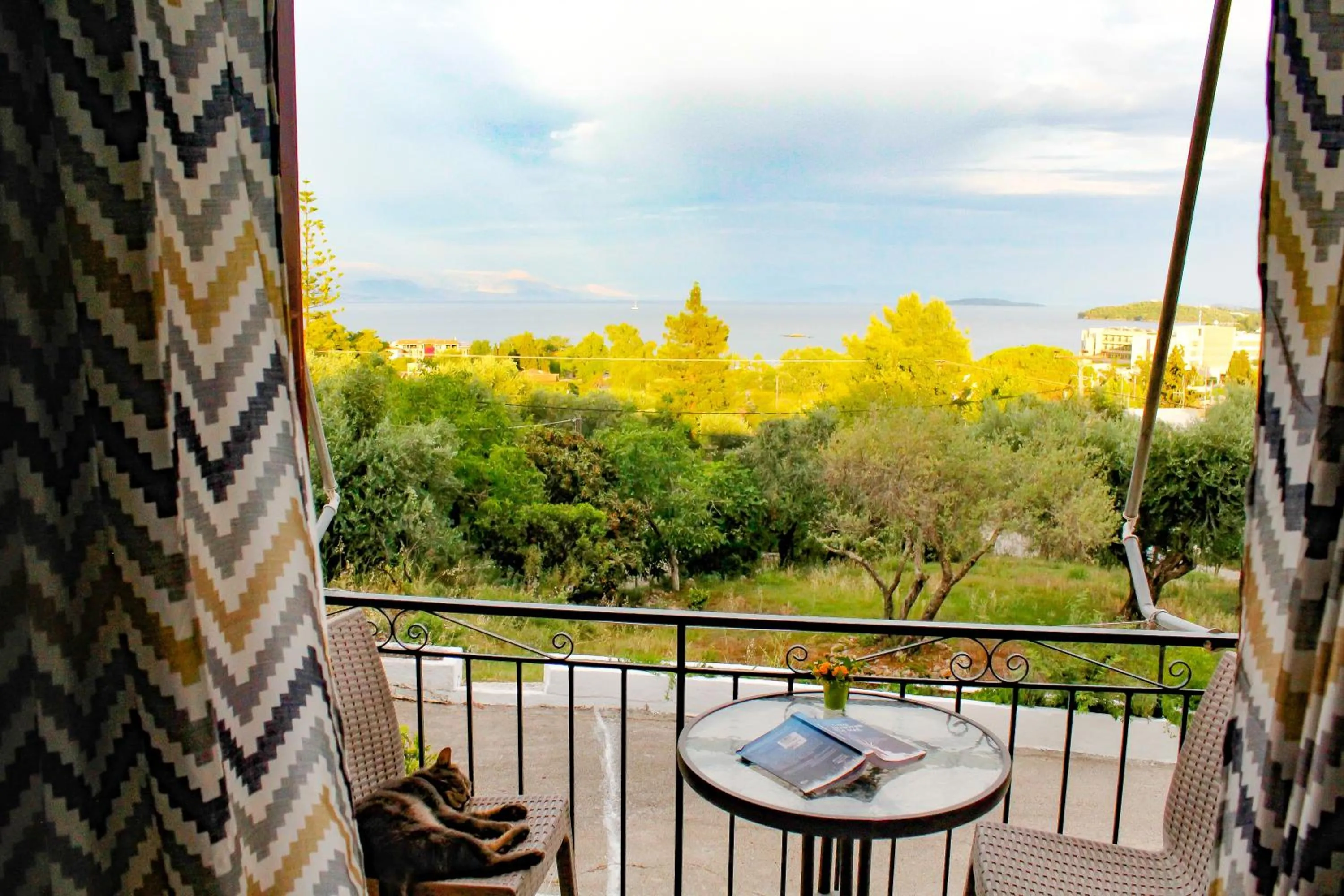 Balcony/Terrace in Braziliana Apartments Corfu