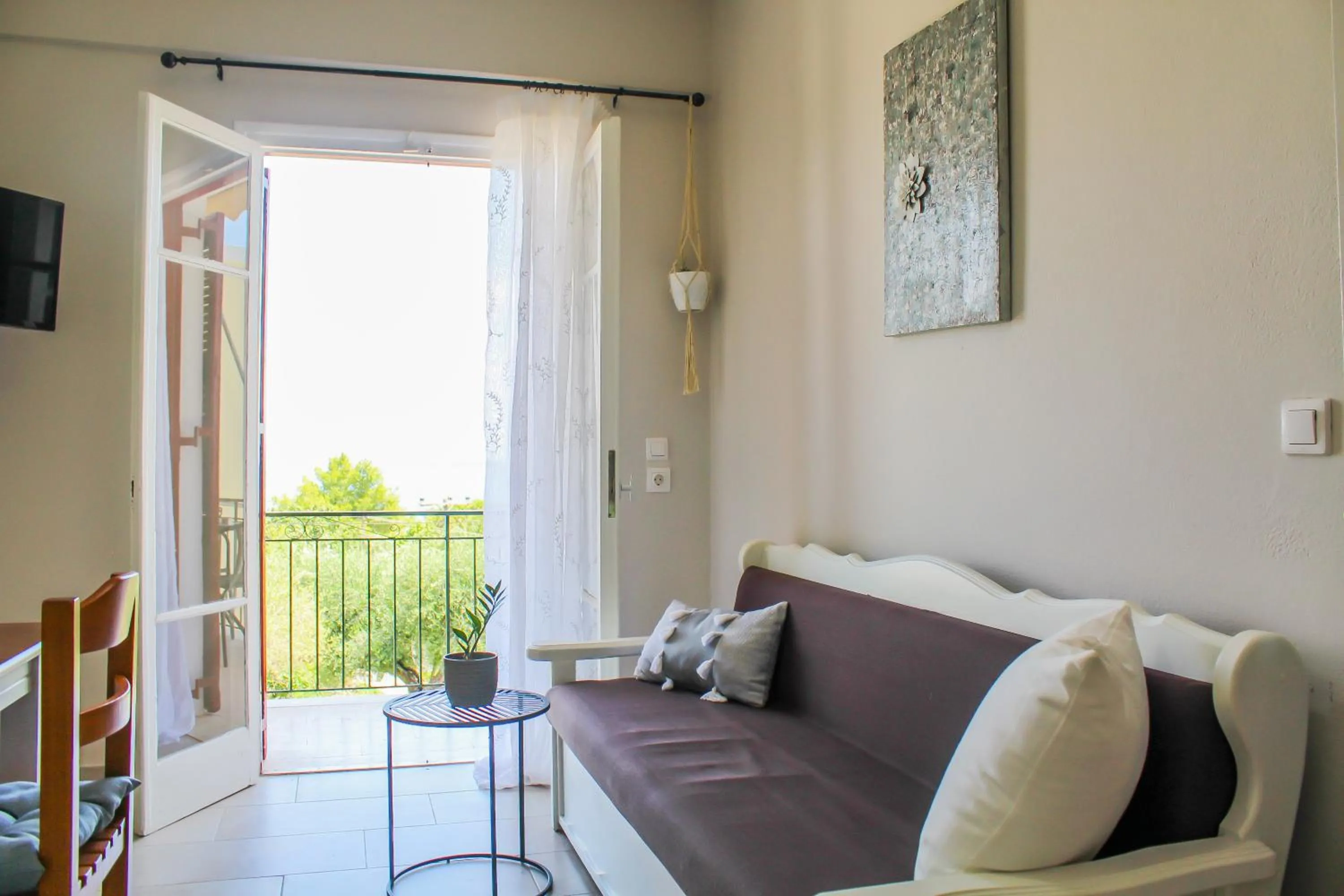 Living room in Braziliana Apartments Corfu