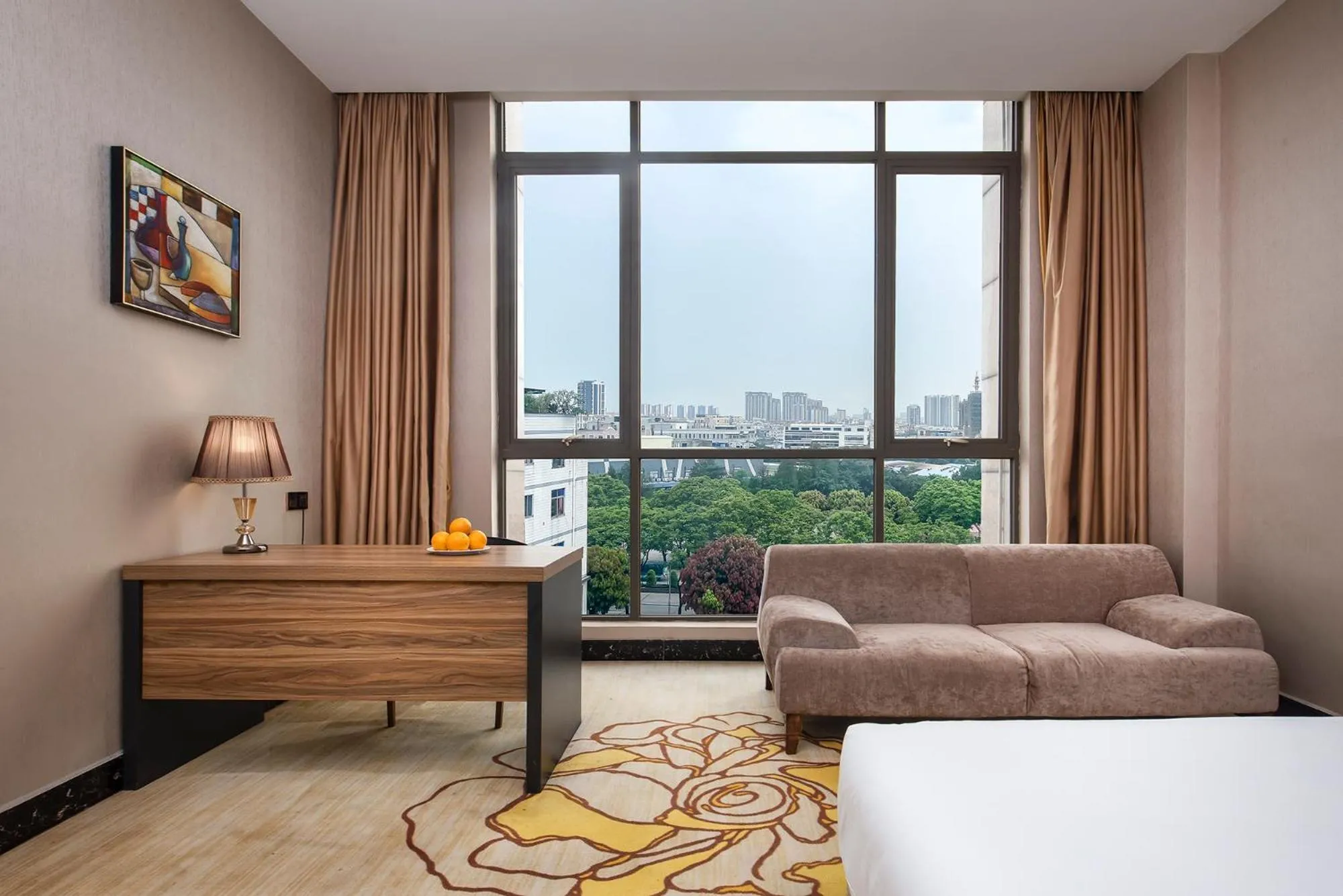 View (from property/room), Bed in Caribbean Hotel Zhongshan