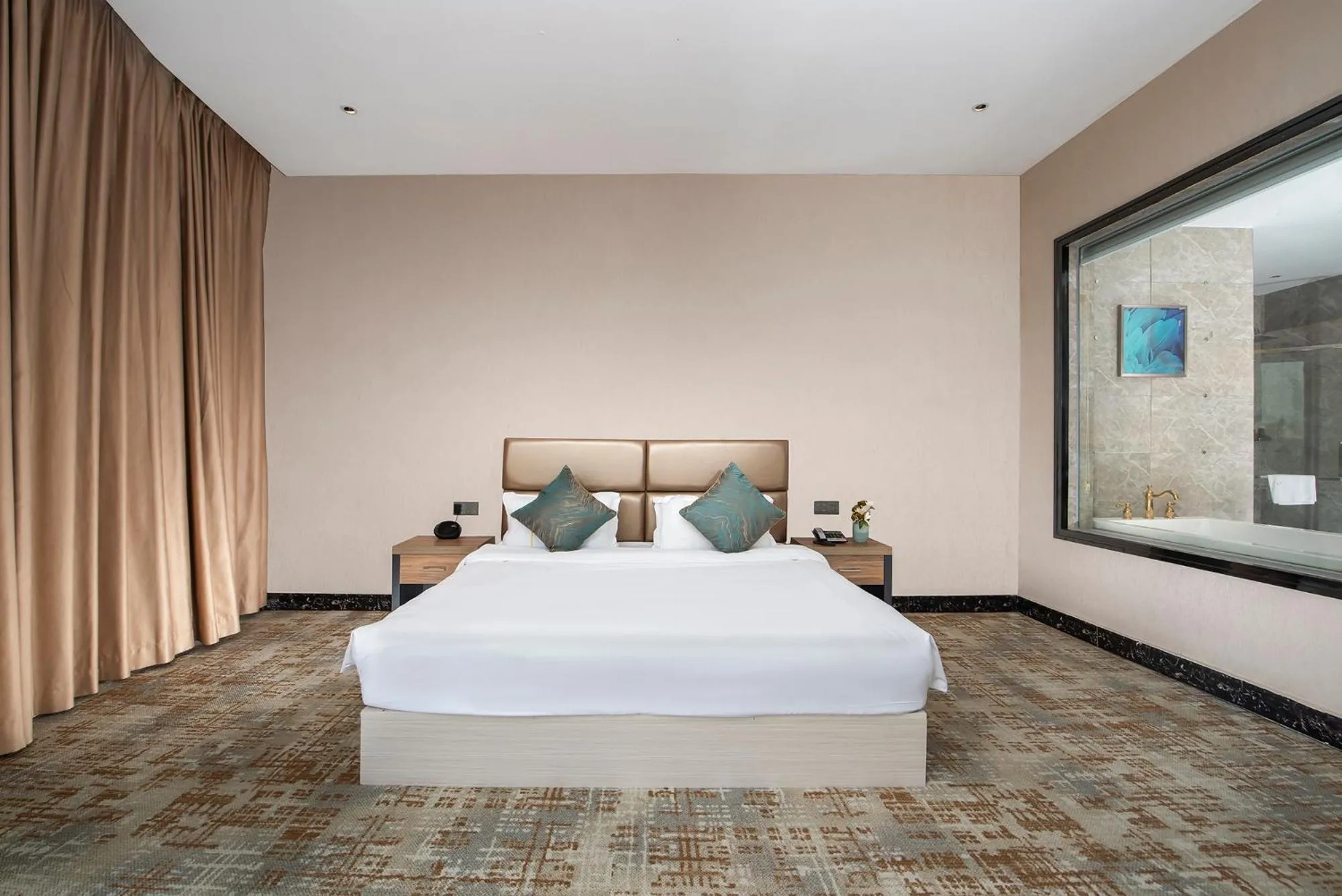 Bed in Caribbean Hotel Zhongshan