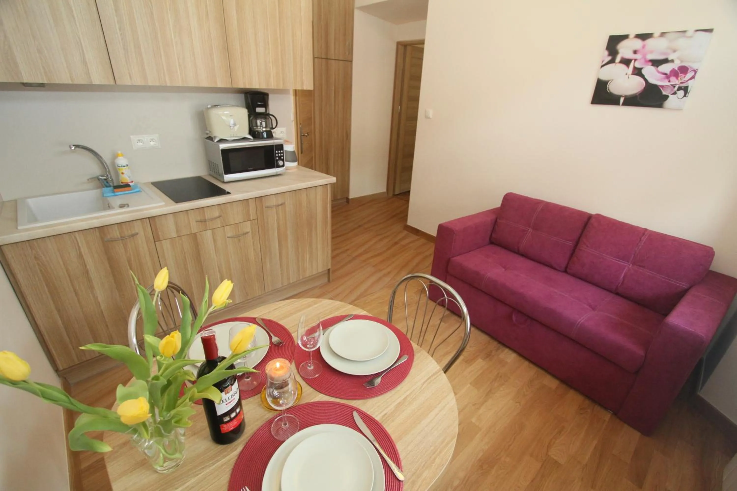 Kitchen or kitchenette in Apartments Sobieski&Soplica