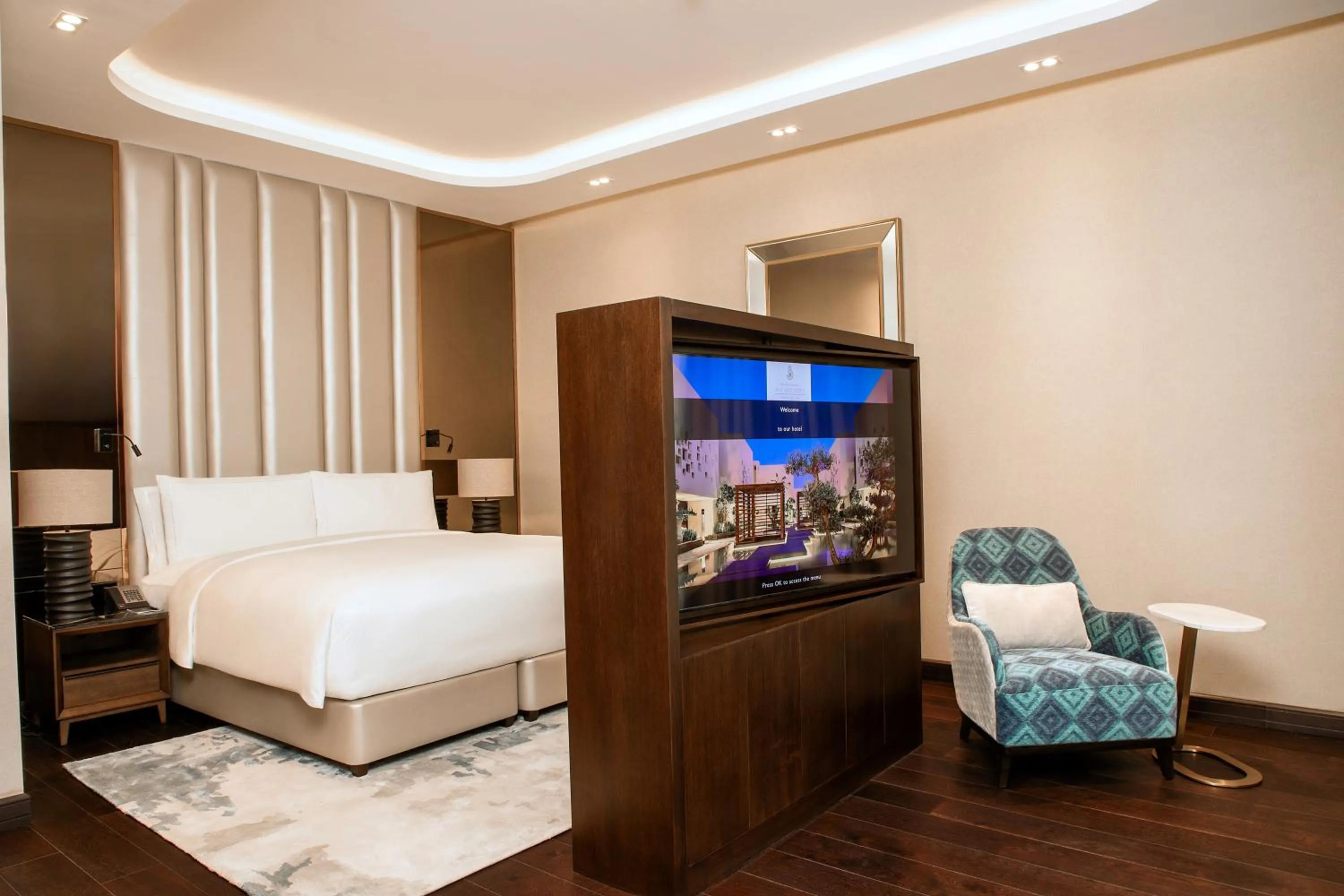 Bed in The Biltmore Hotel Villas, Dubai