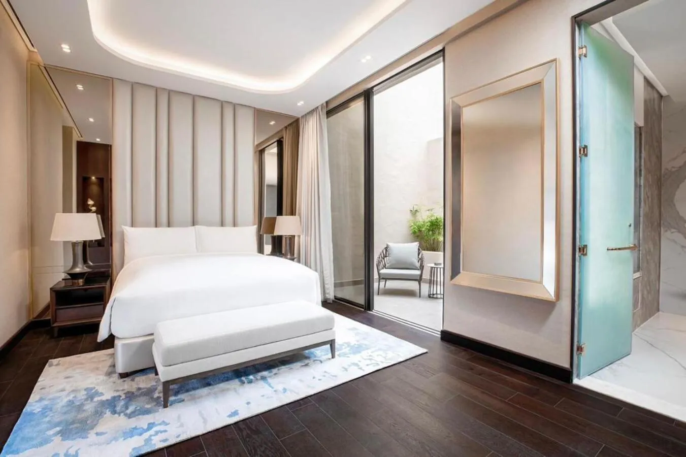 Bed in The Biltmore Hotel Villas, Dubai