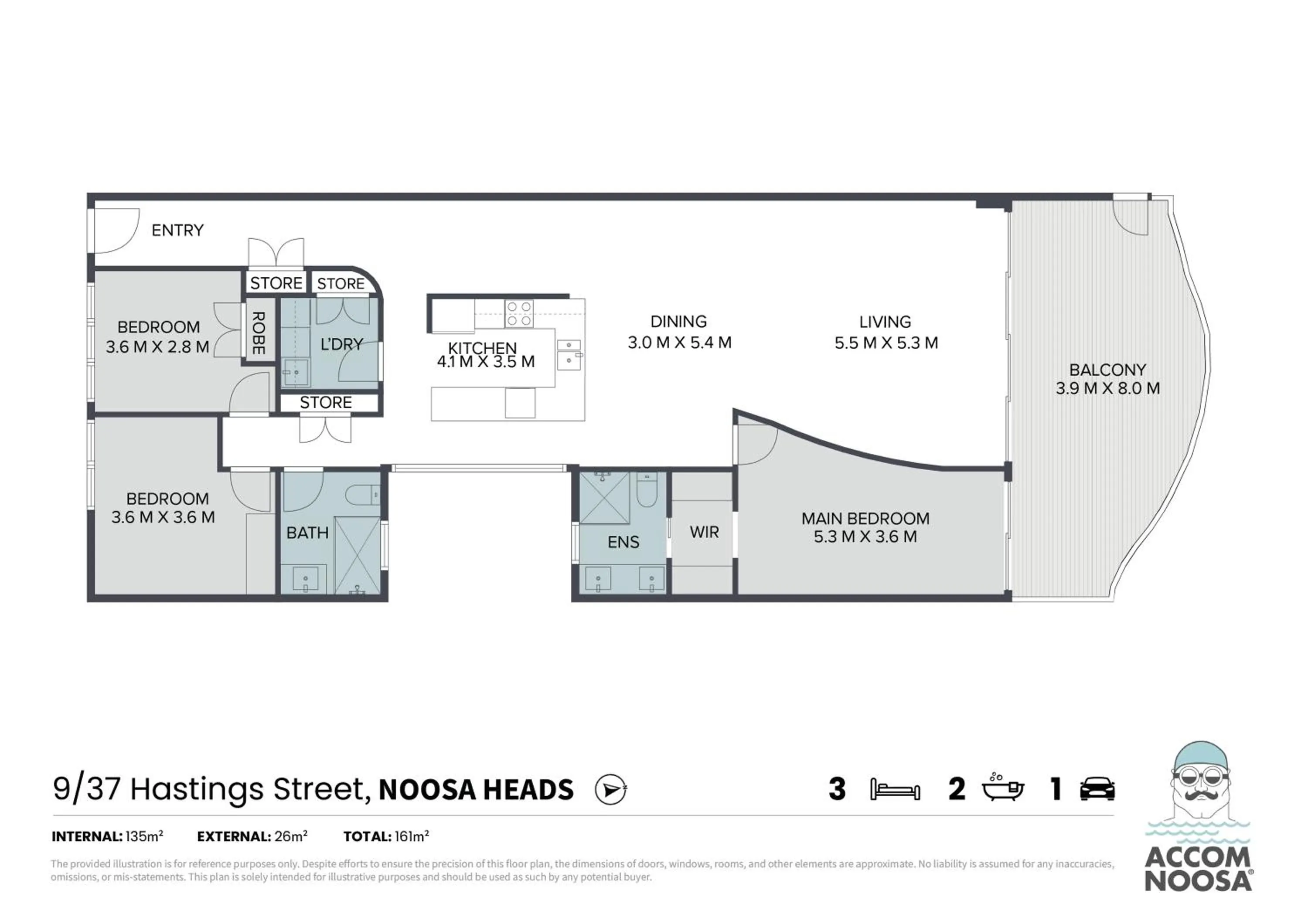 Floor plan in La Mer Apartments