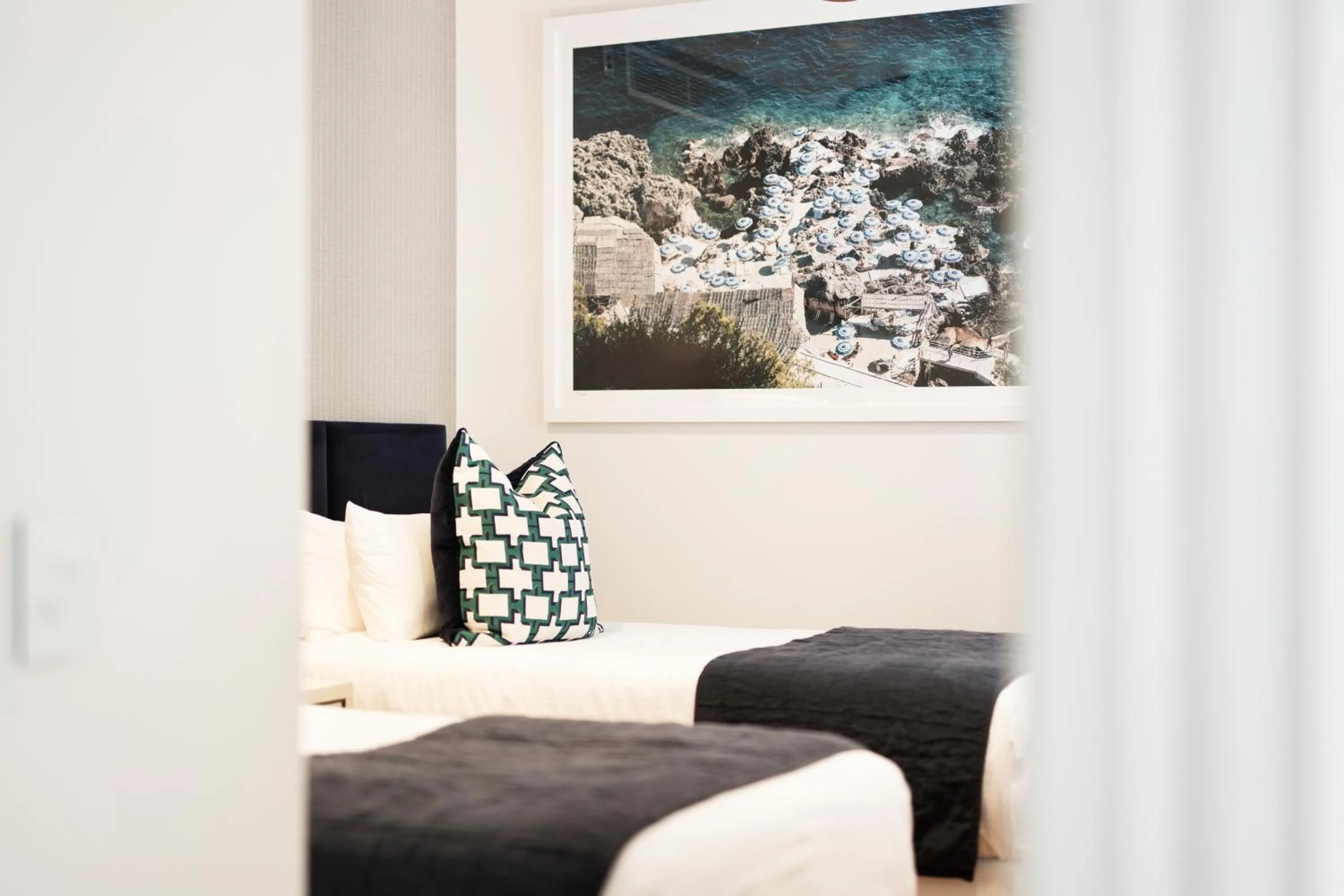 Bedroom in La Mer Apartments