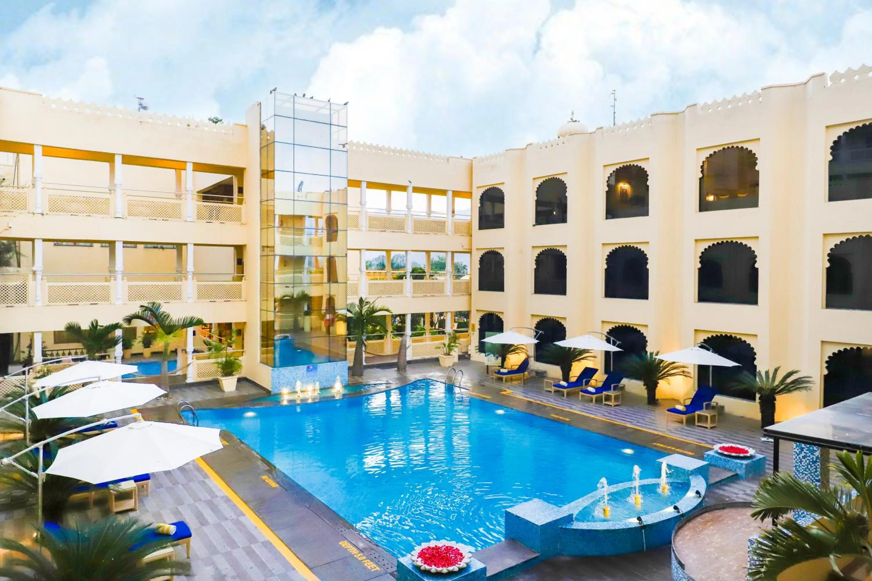 Swimming pool in Club Mahindra Udaipur