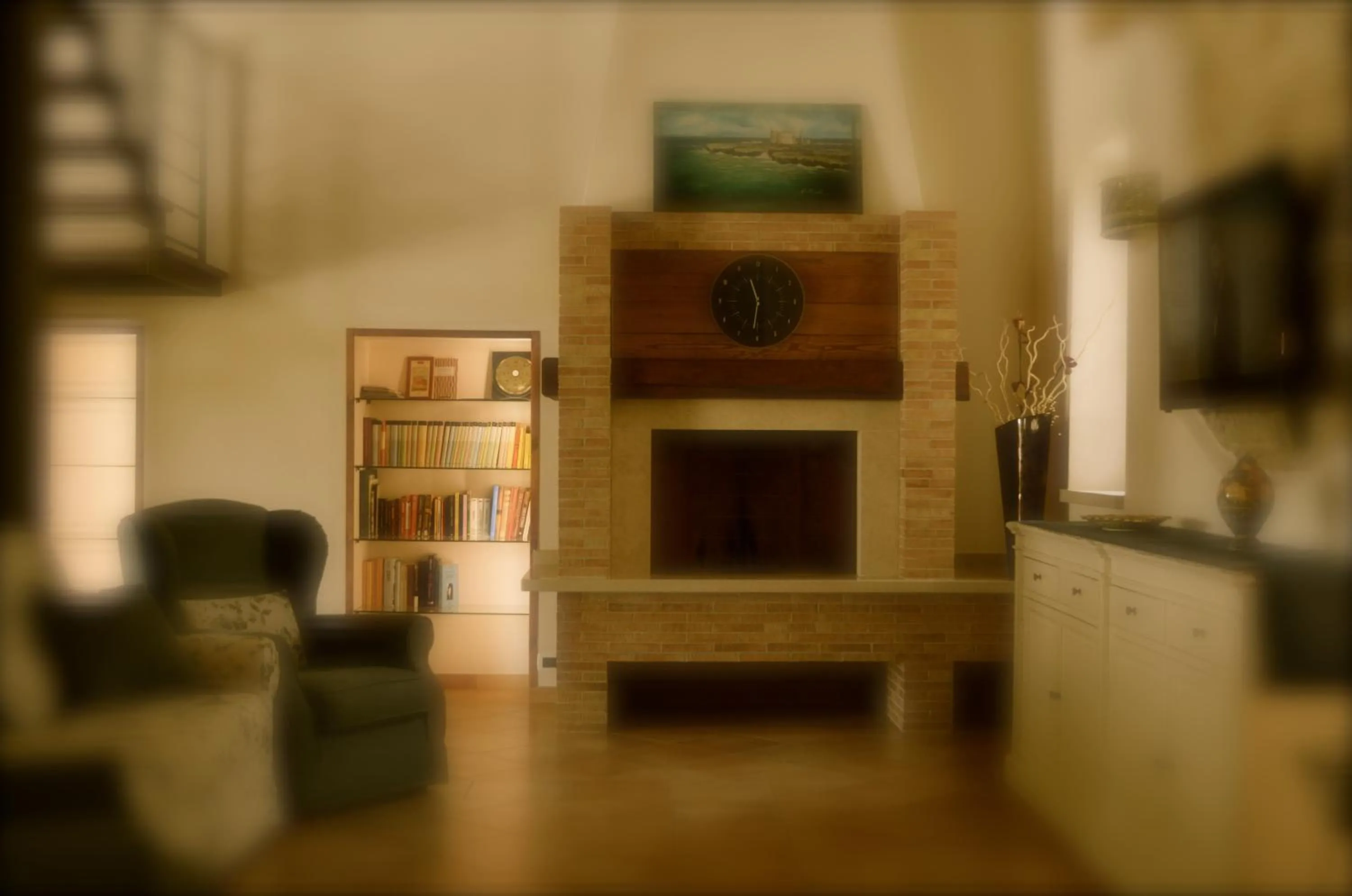 Communal lounge/ TV room in B&B Al Tramonto Portopalo