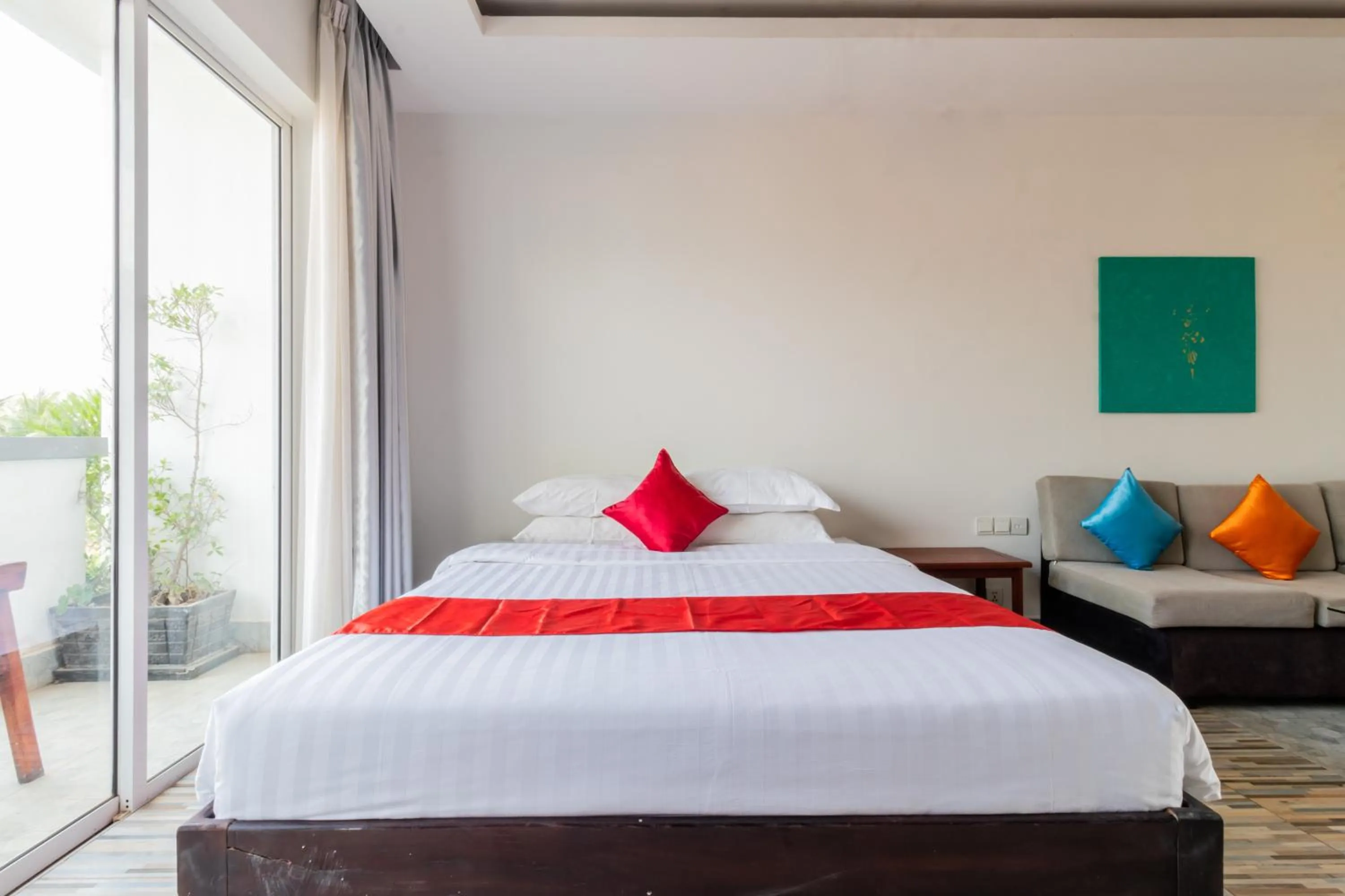 Bed in Angkor Sweet Night Hotel