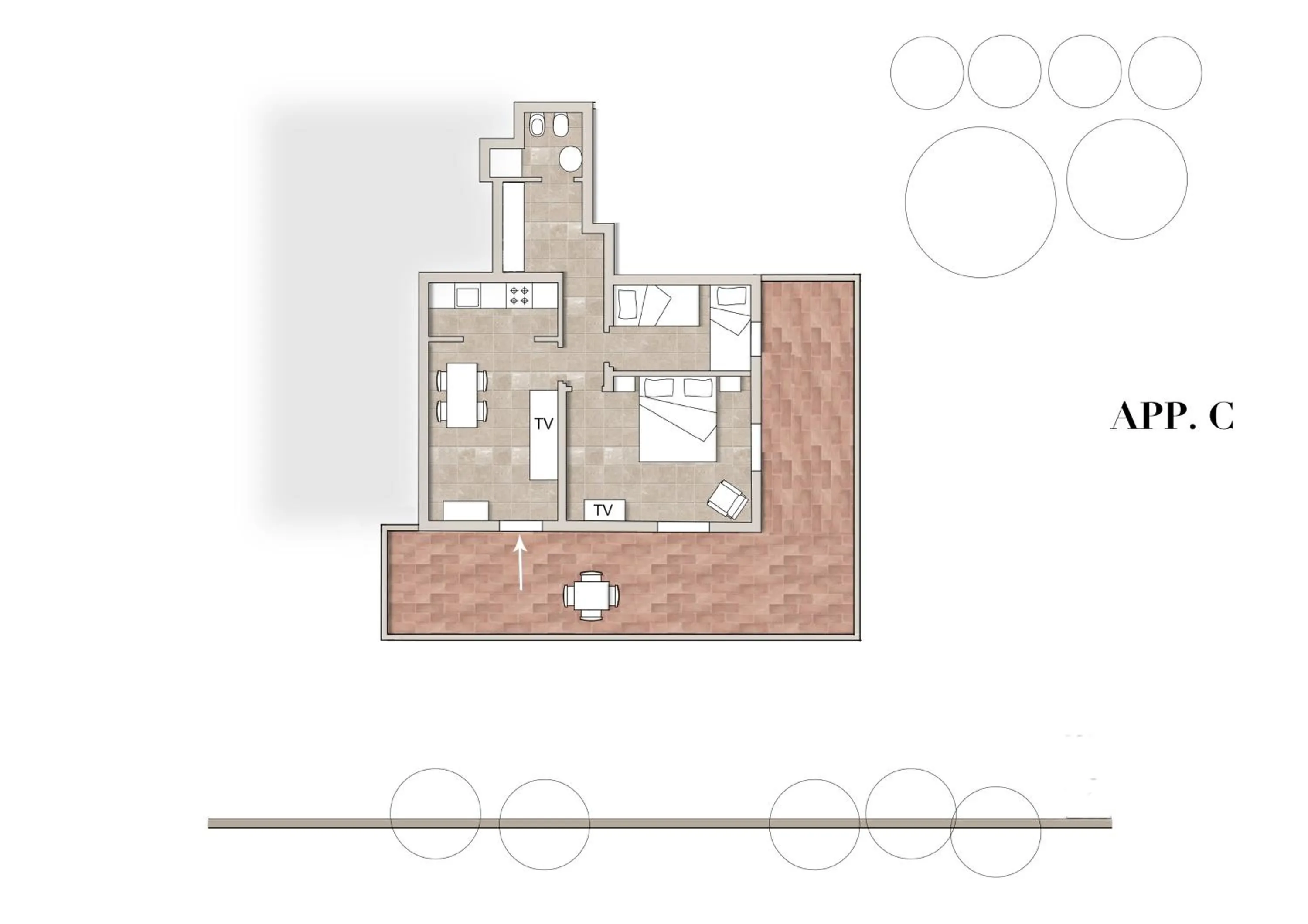 Floor plan in Residence Capobianco
