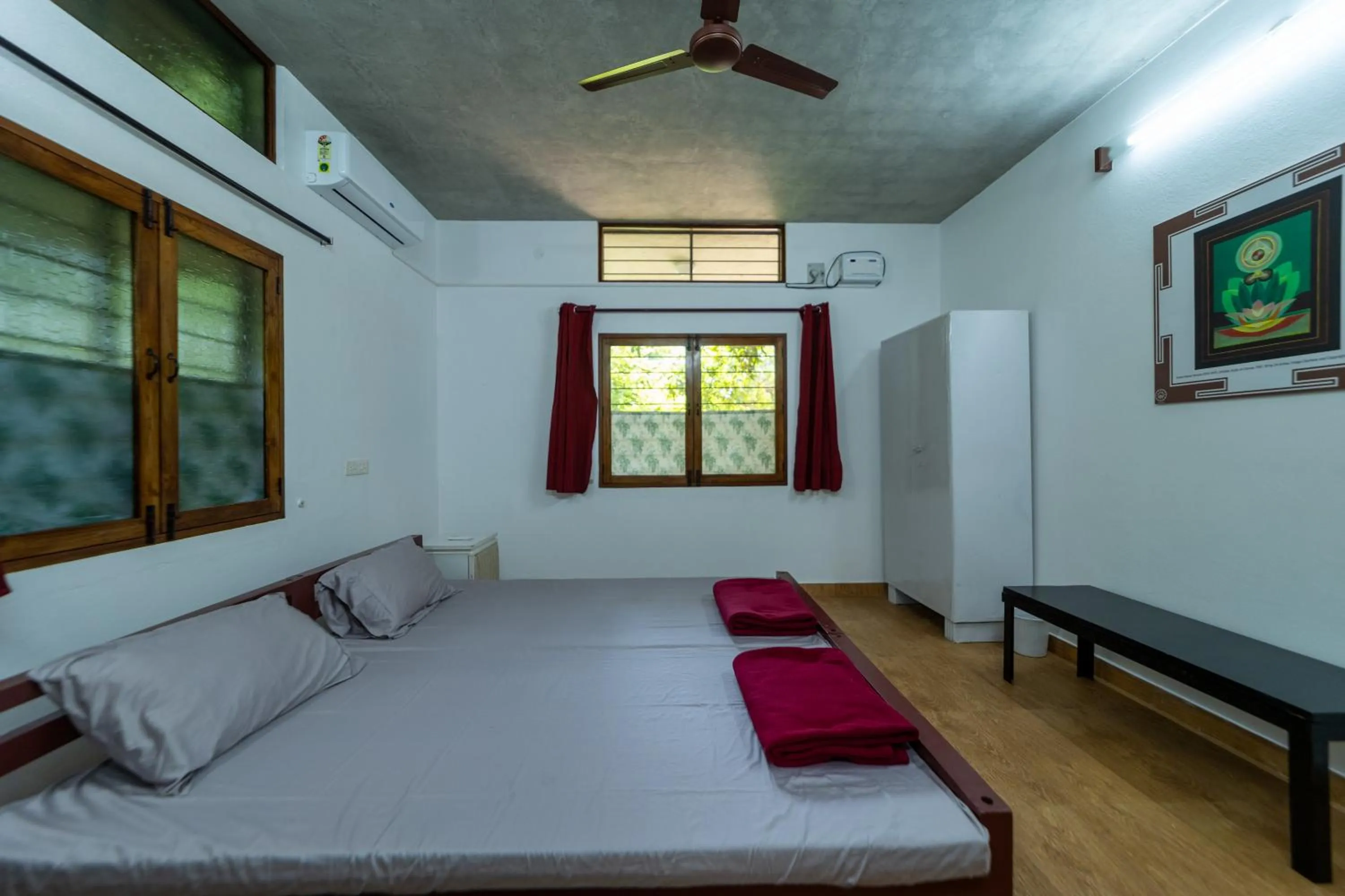 Bedroom in Aurovidya Retreat