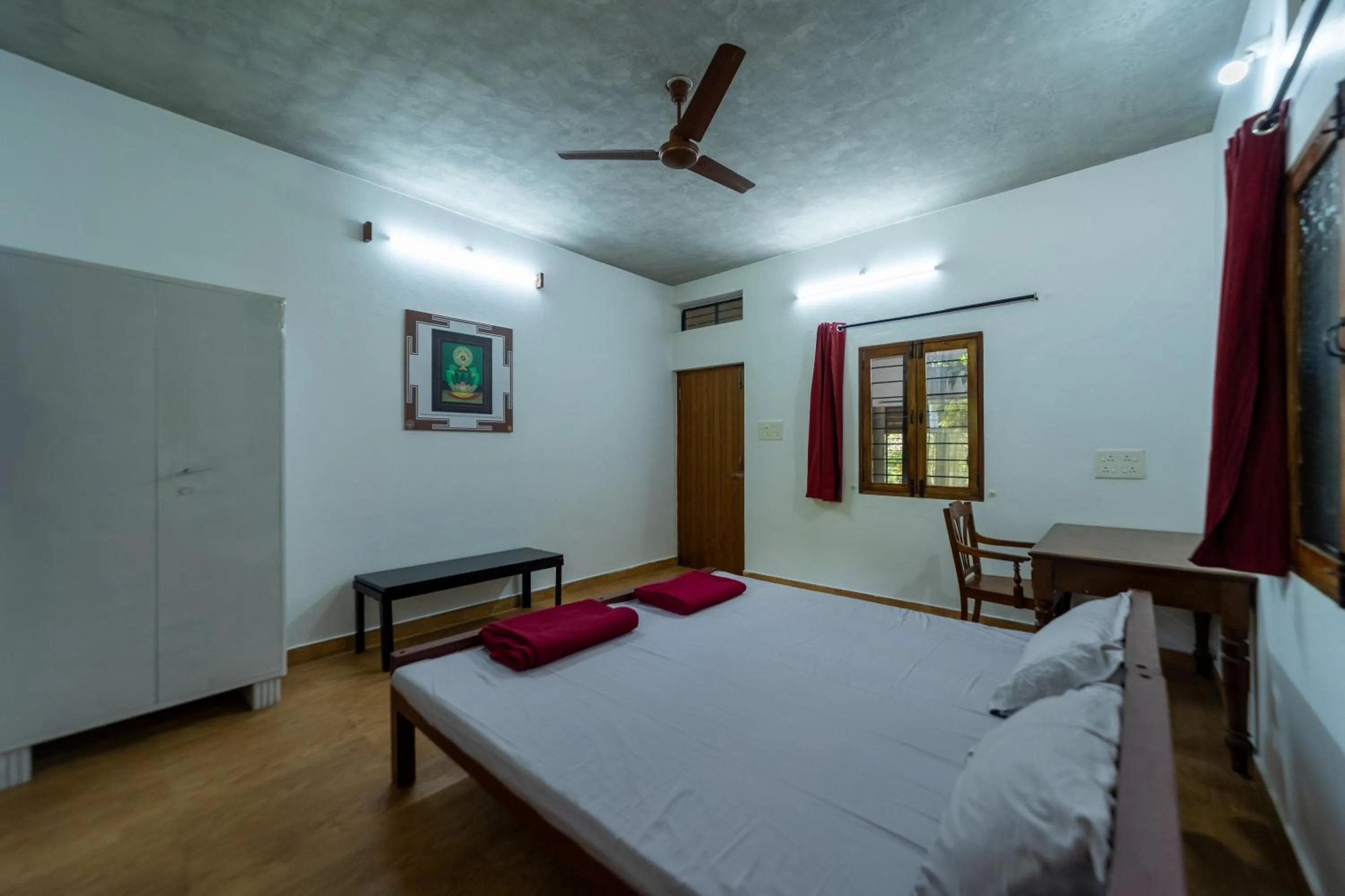 Bedroom in Aurovidya Retreat