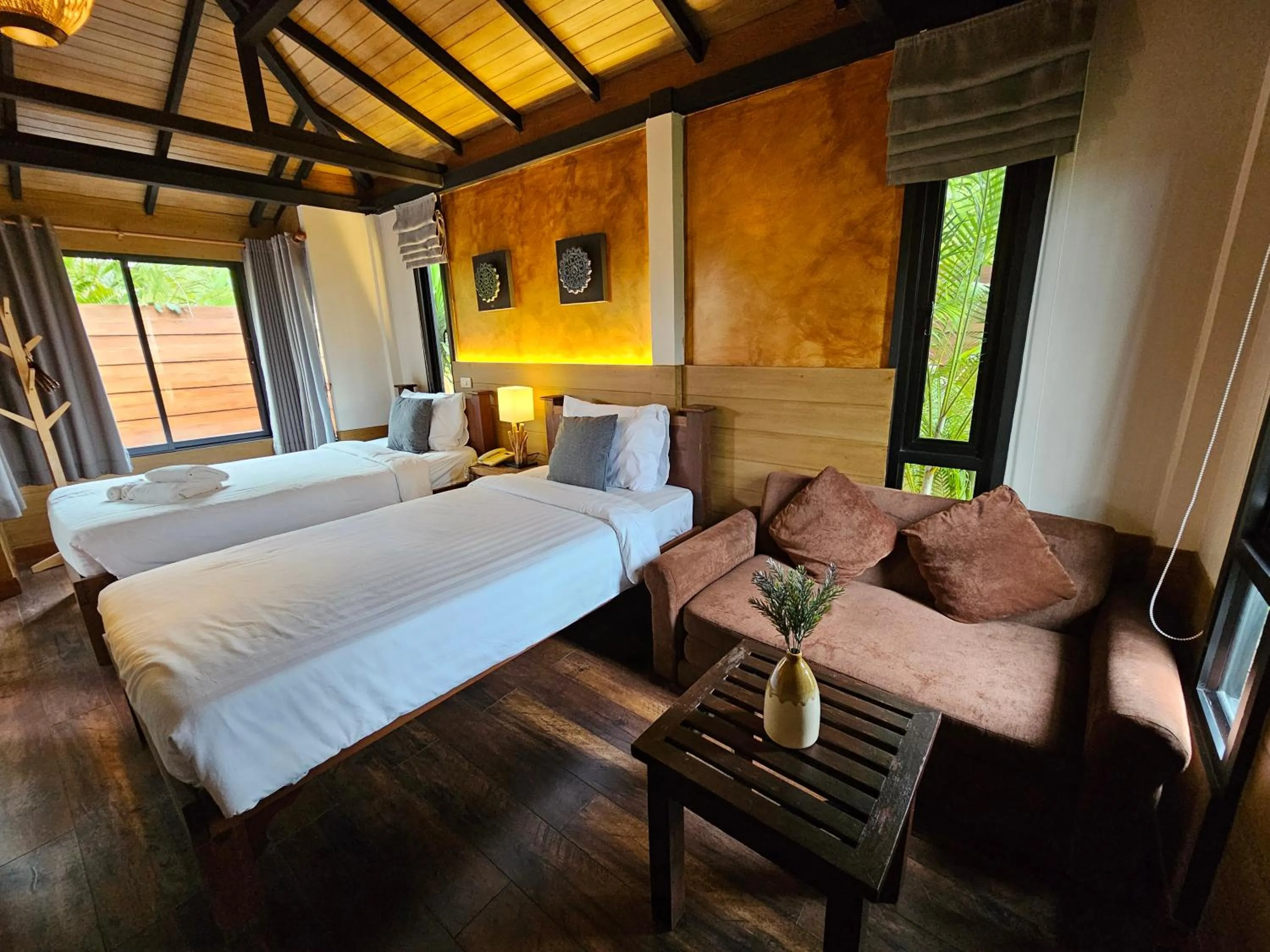 Bed in R1 Resort Rajapruek Chiangmai