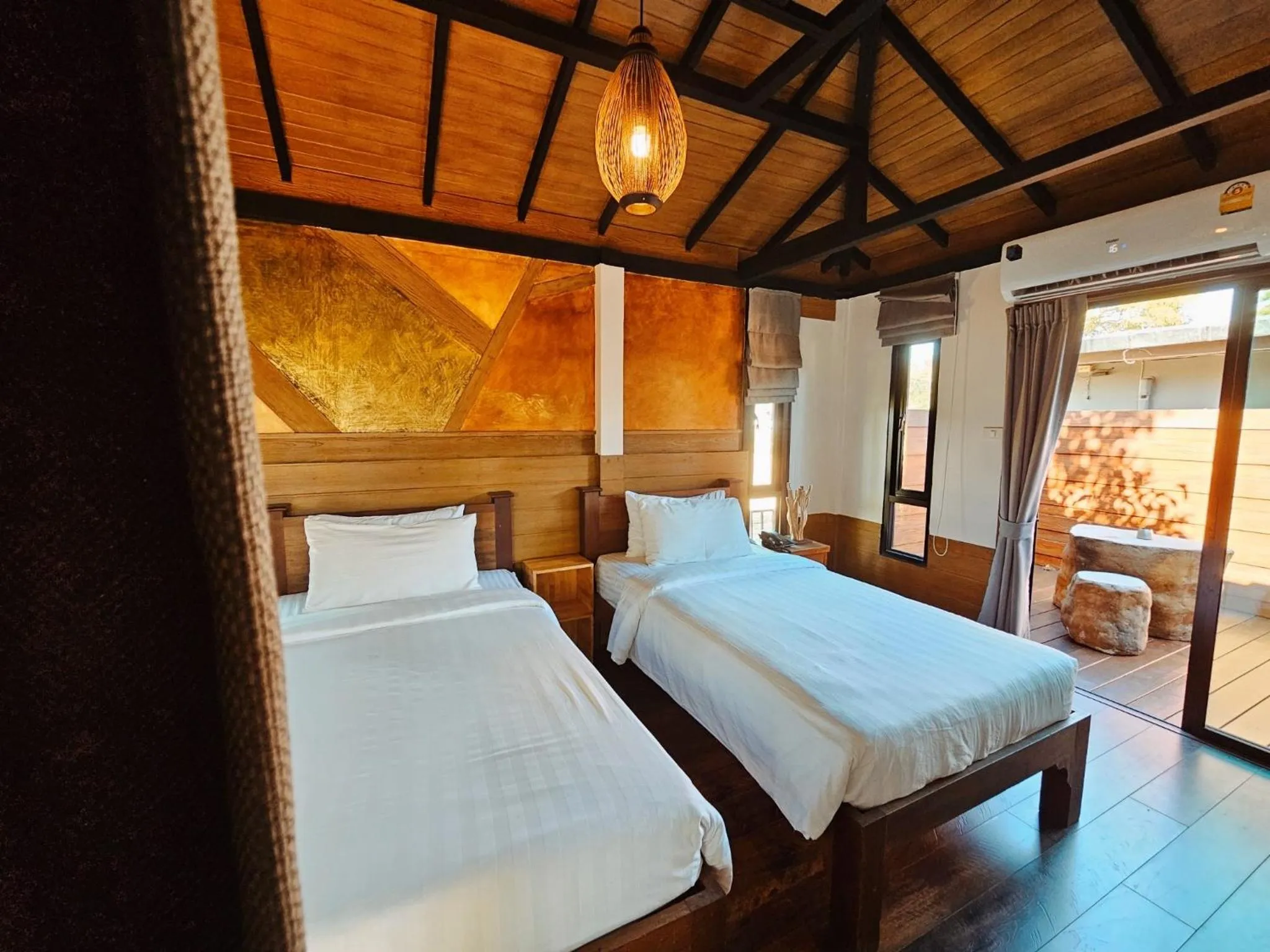 Bed in R1 Resort Rajapruek Chiangmai