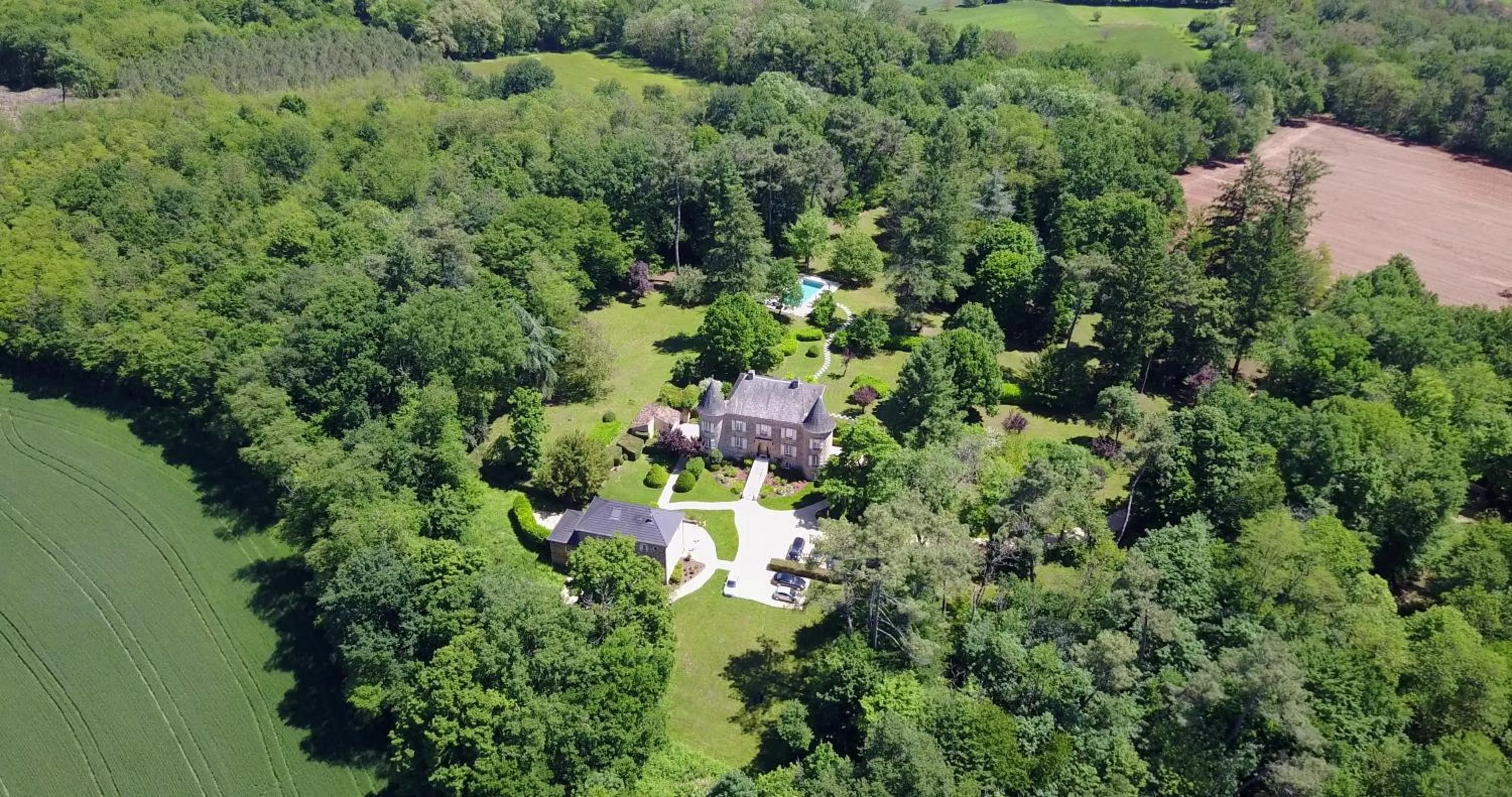Bird's eye view in Château de Maraval