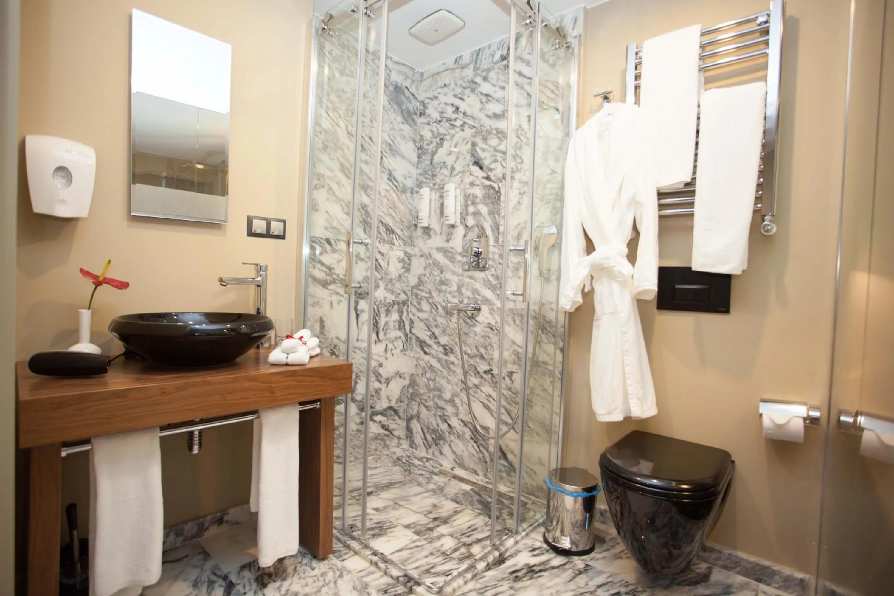 Shower in Juliet Rooms & Kitchen