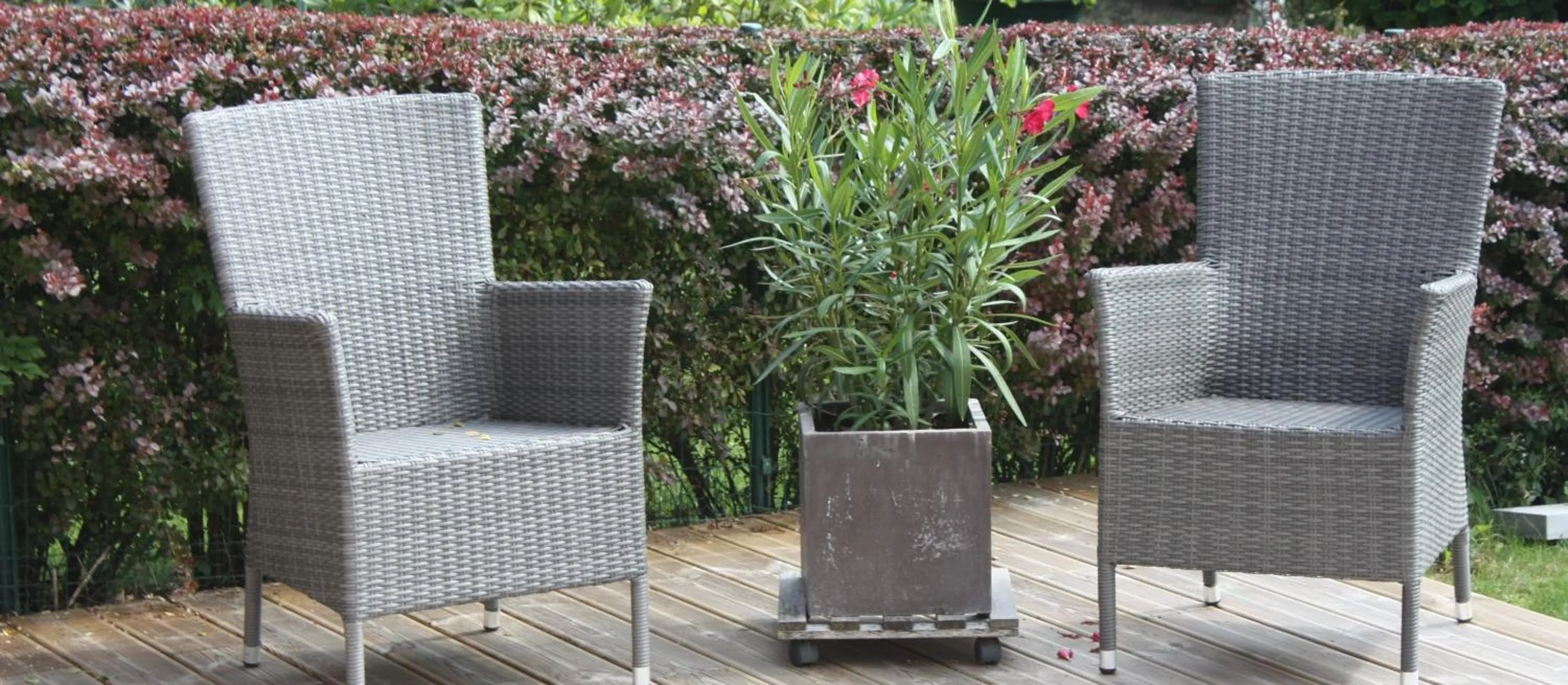 Patio in B&B Au coin des sources