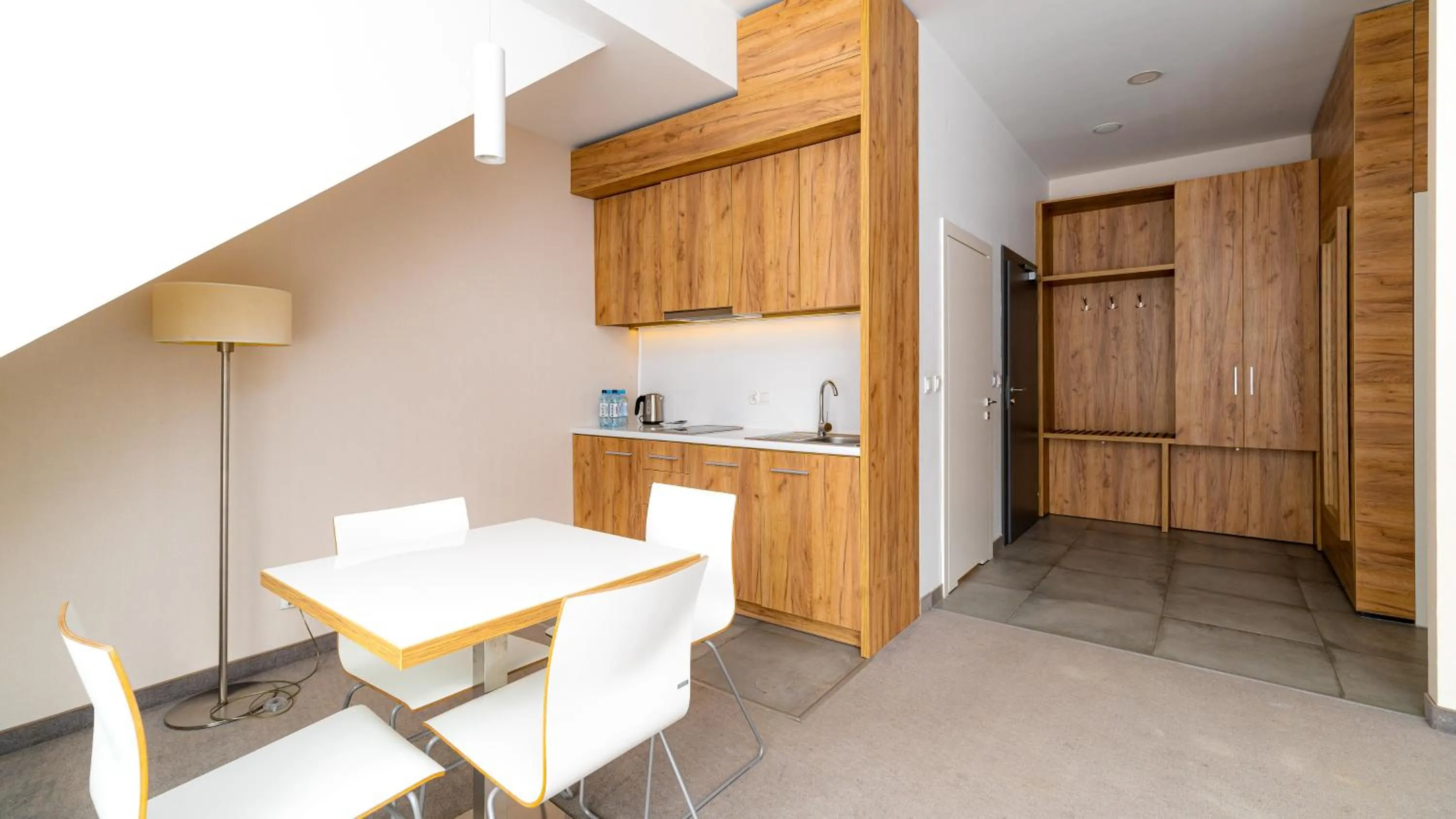 Kitchen or kitchenette in Aparthotel Panorama - Czarna Góra Resort, Sun & Snow
