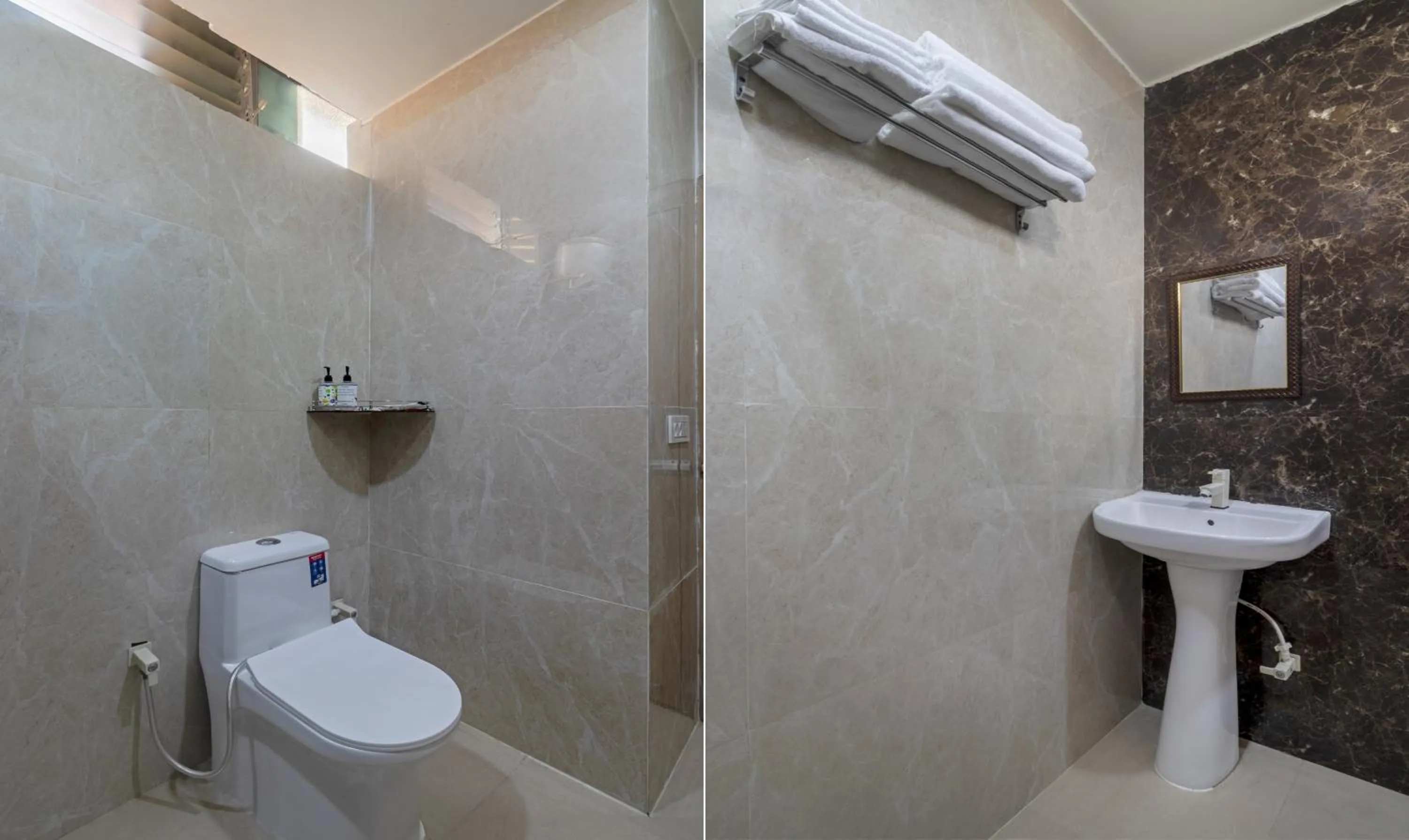 Bathroom in Itsy Hotels Krishna Residency, Govardhan Chauraha