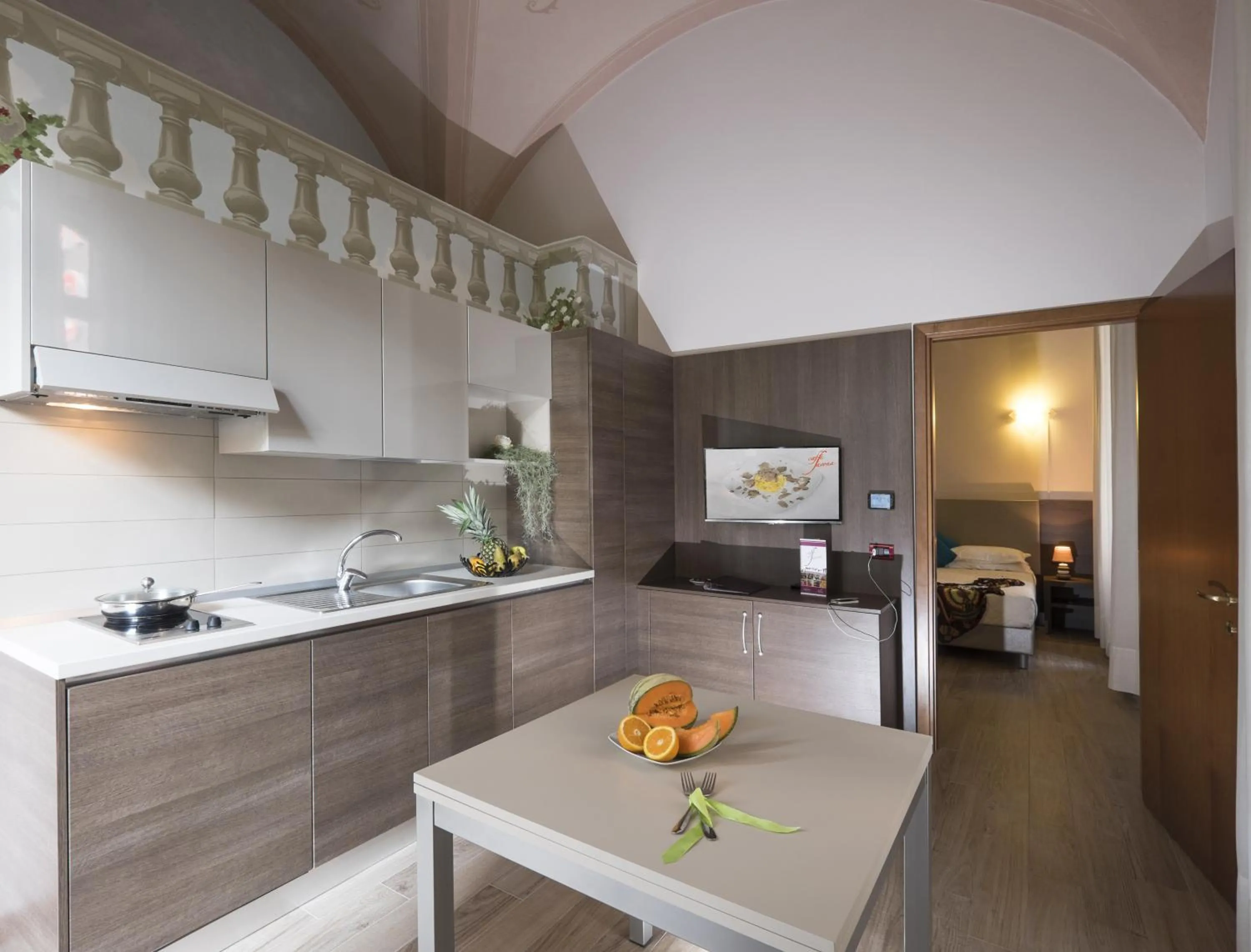 Kitchen or kitchenette in Residence Caffé Savona