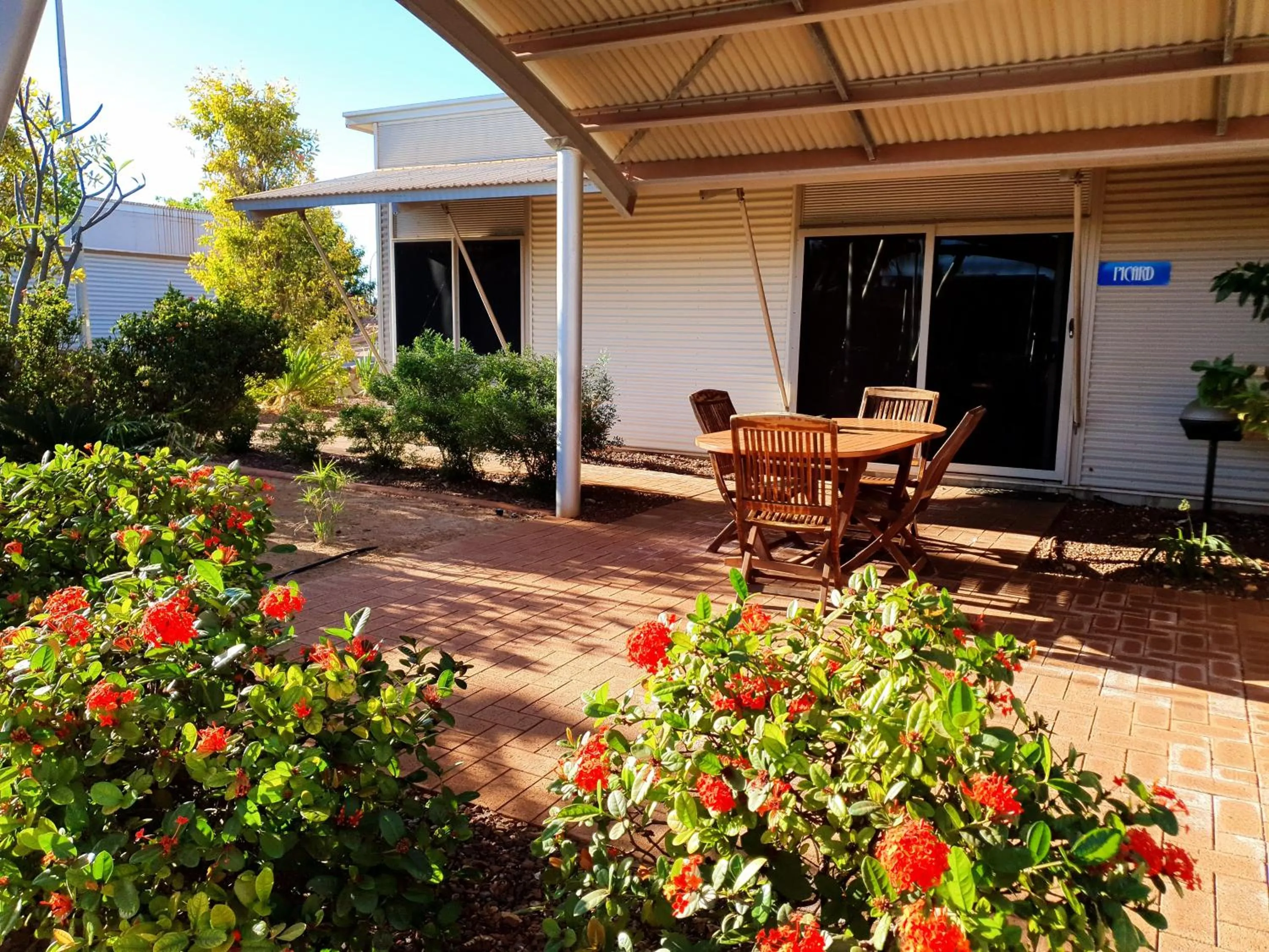 Patio in Samson Beach Chalets