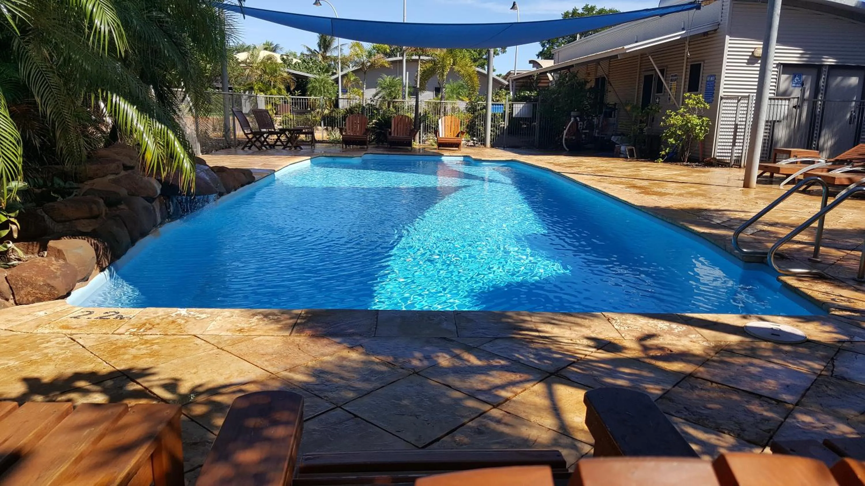 Swimming pool in Samson Beach Chalets