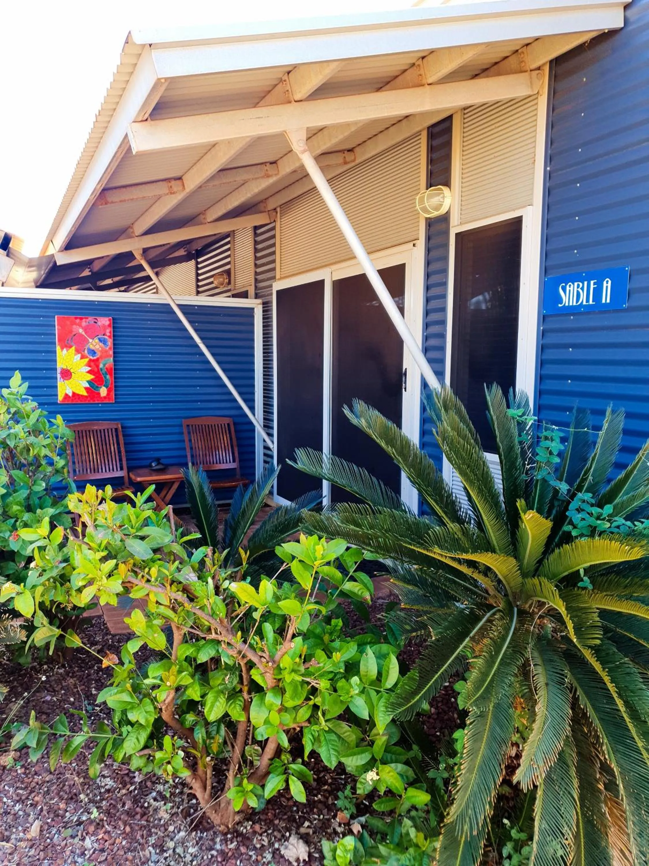Patio in Samson Beach Chalets