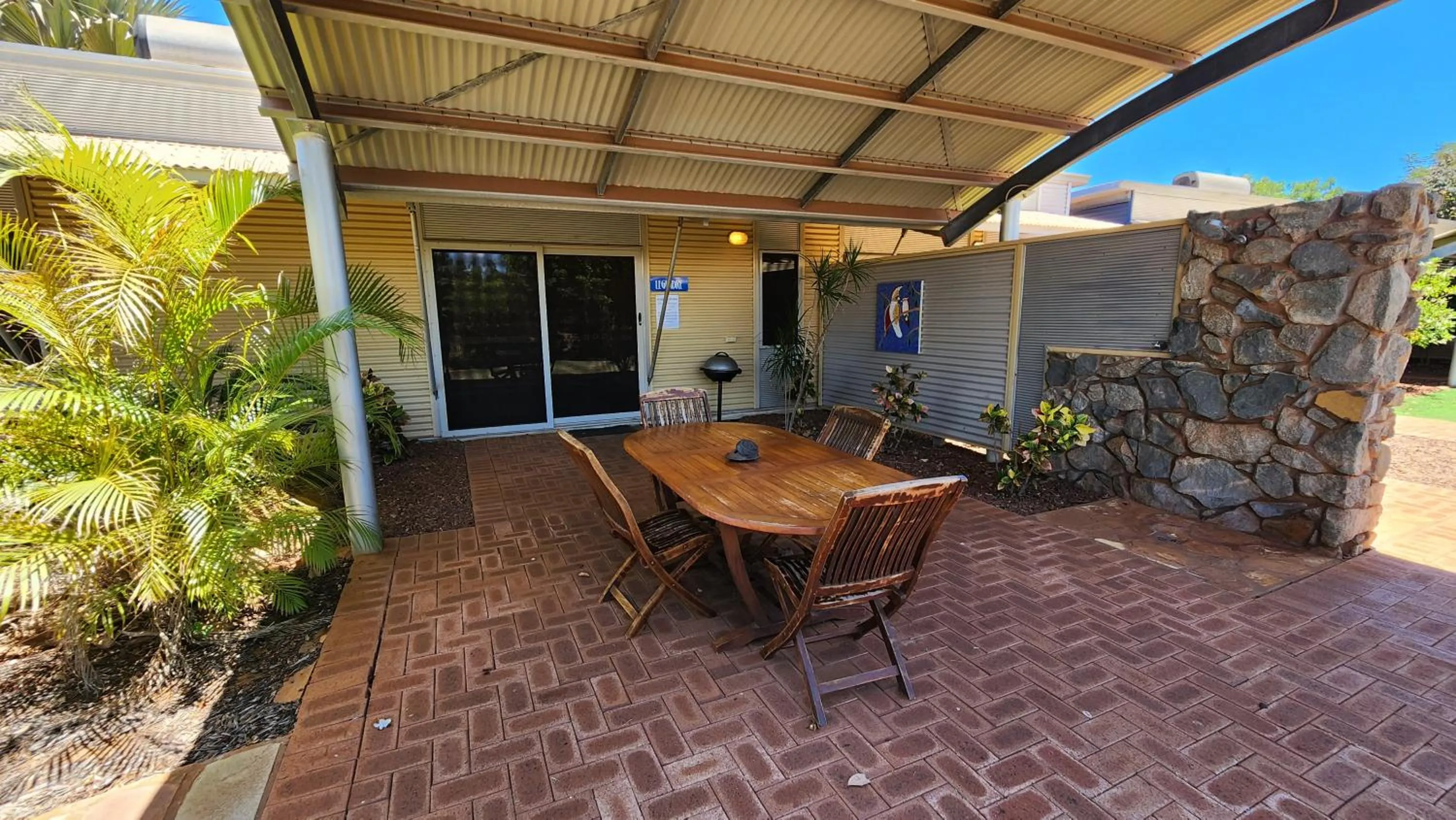 Patio in Samson Beach Chalets