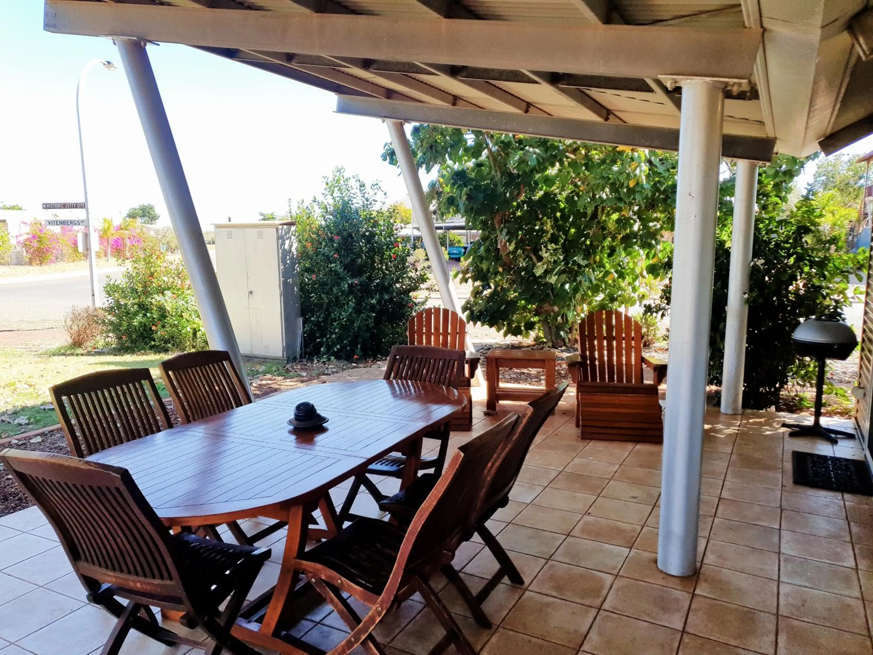 Patio in Samson Beach Chalets