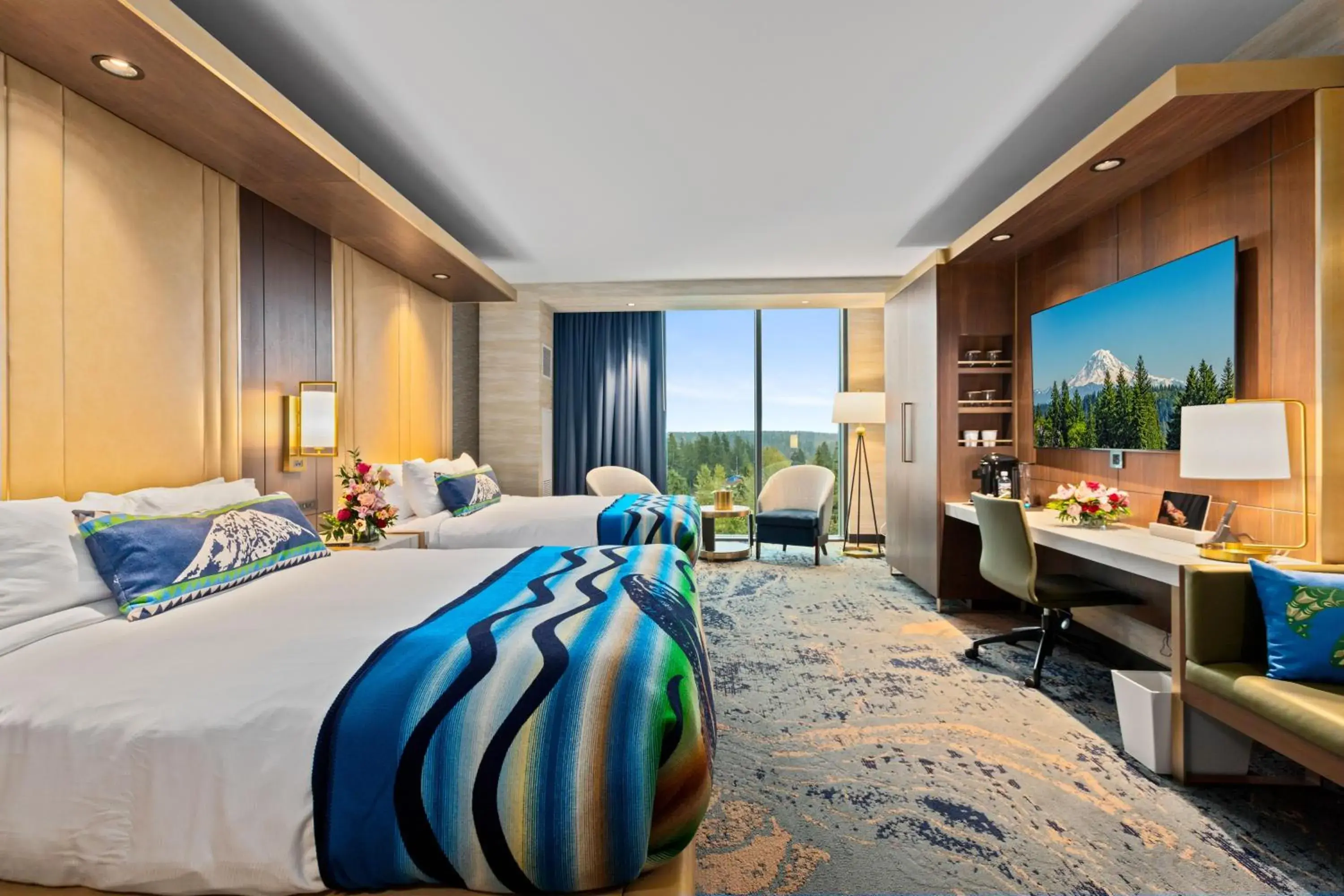 Luxury Double Queen with Mountain View in Muckleshoot Casino Resort Luxury Double Queen with Mountain View in Muckleshoot Casino Resort