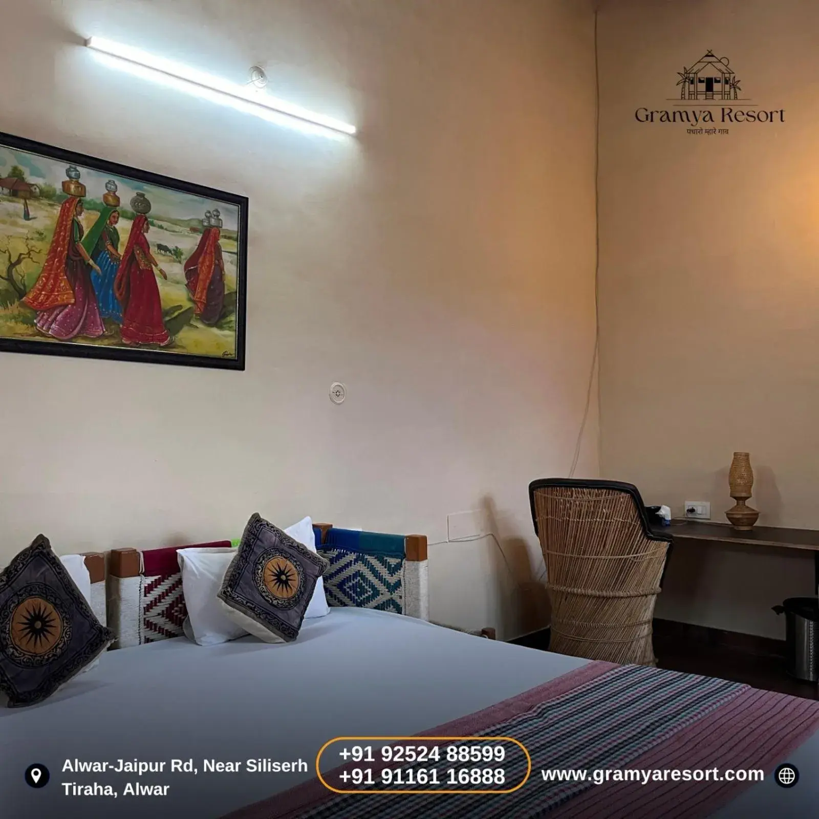 Bed in Gramya Resort Bed in Gramya Resort