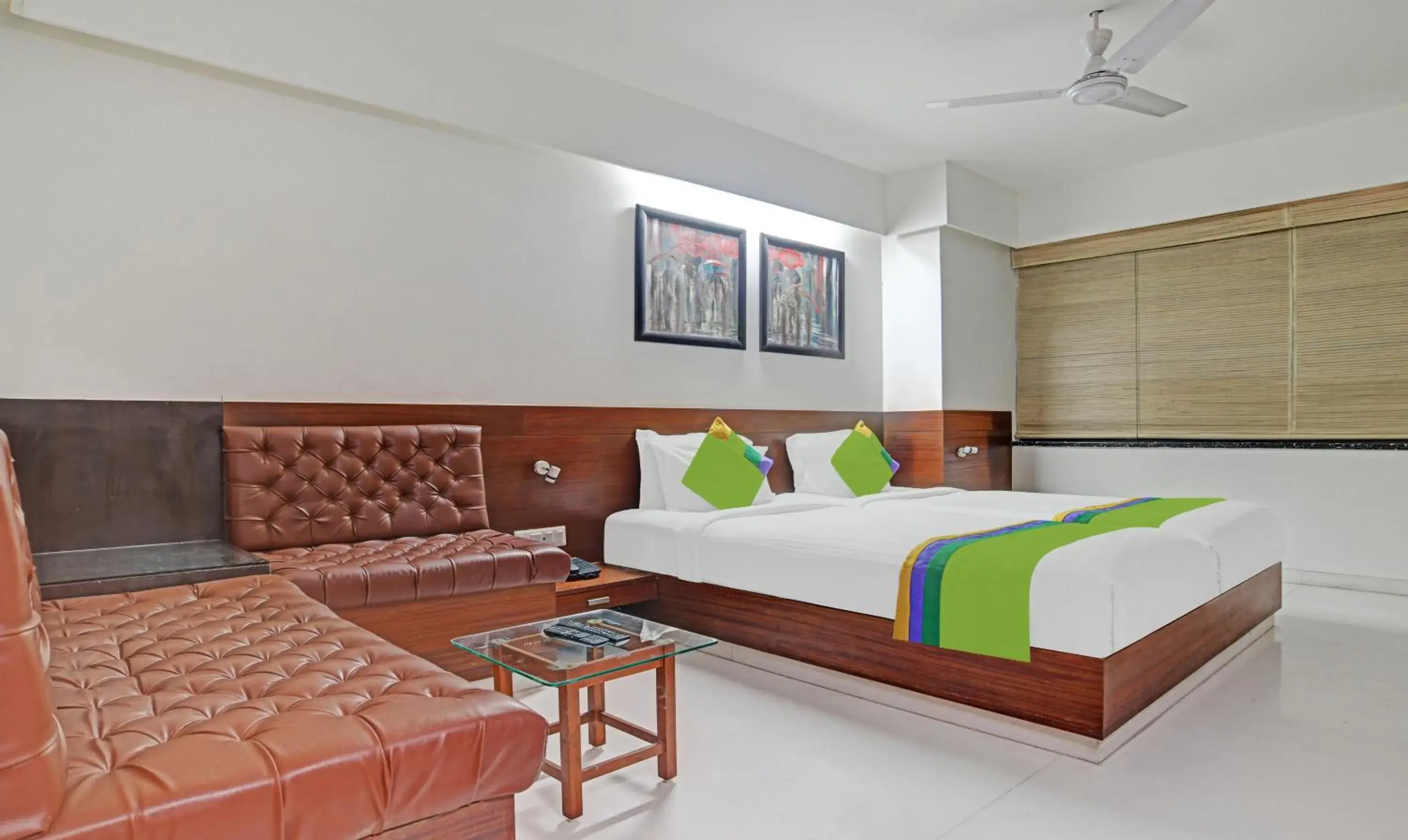 Bedroom, Bed in Treebo Trend Cherry Tree Bedroom, Bed in Treebo Trend Cherry Tree