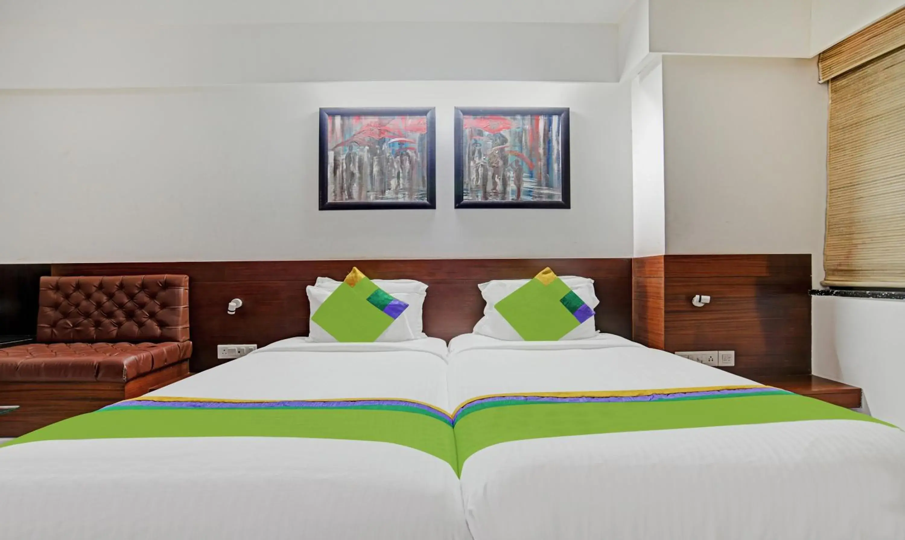 Bedroom, Bed in Treebo Trend Cherry Tree Bedroom, Bed in Treebo Trend Cherry Tree