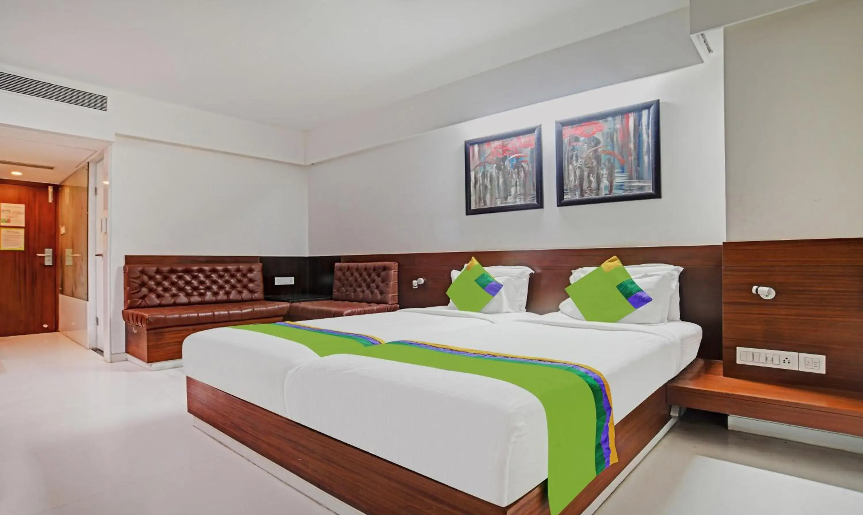 Bedroom, Bed in Treebo Trend Cherry Tree Bedroom, Bed in Treebo Trend Cherry Tree