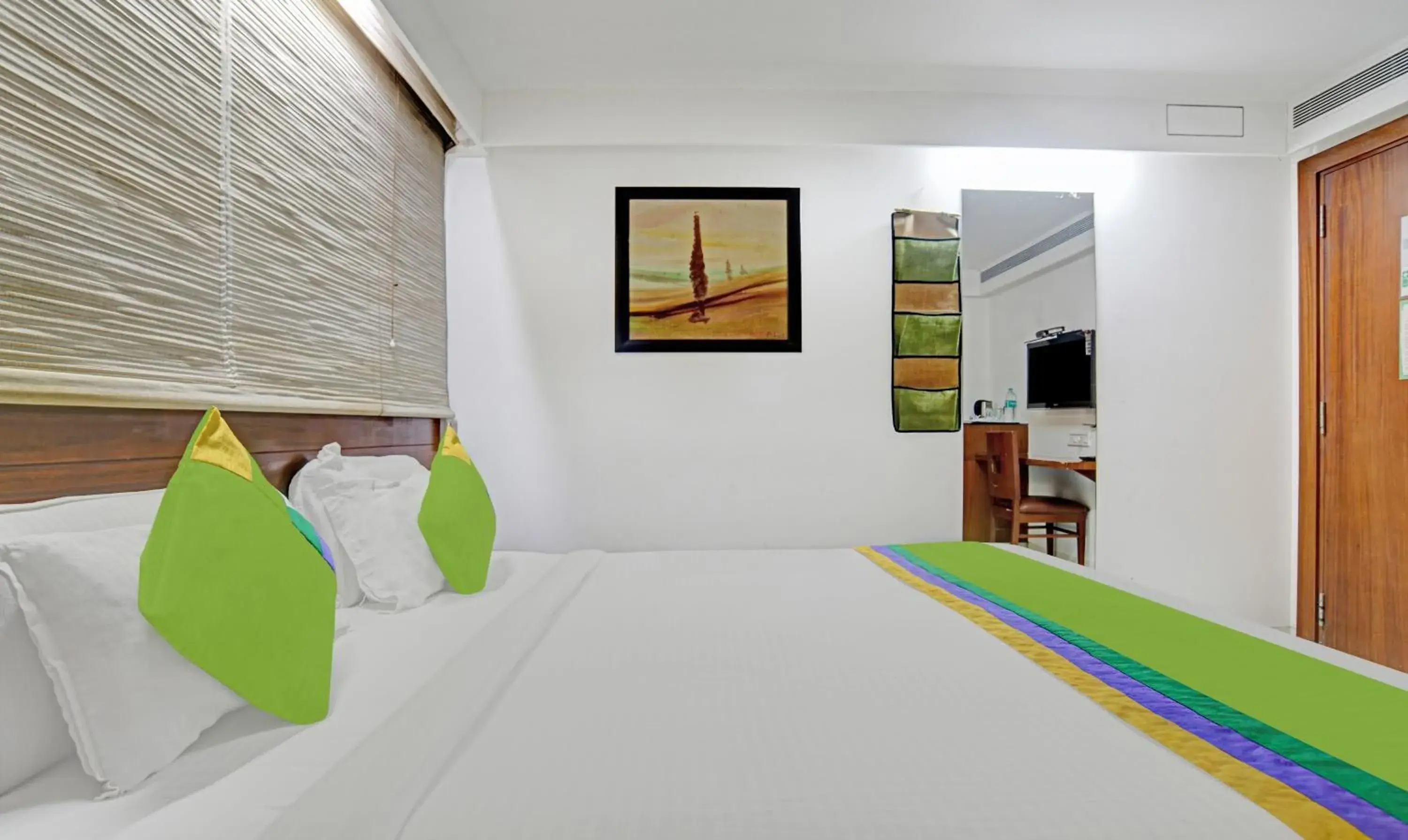 Bedroom, Bed in Treebo Trend Cherry Tree Bedroom, Bed in Treebo Trend Cherry Tree