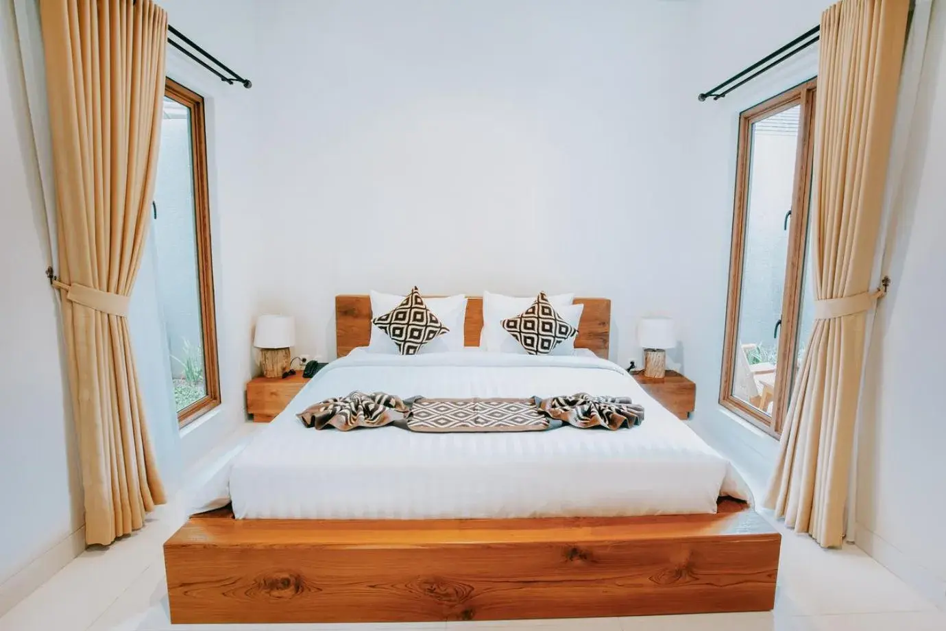 Bed in Mahayoga Ubud Private Pool Villa Spa And Resto Bed in Mahayoga Ubud Private Pool Villa Spa And Resto