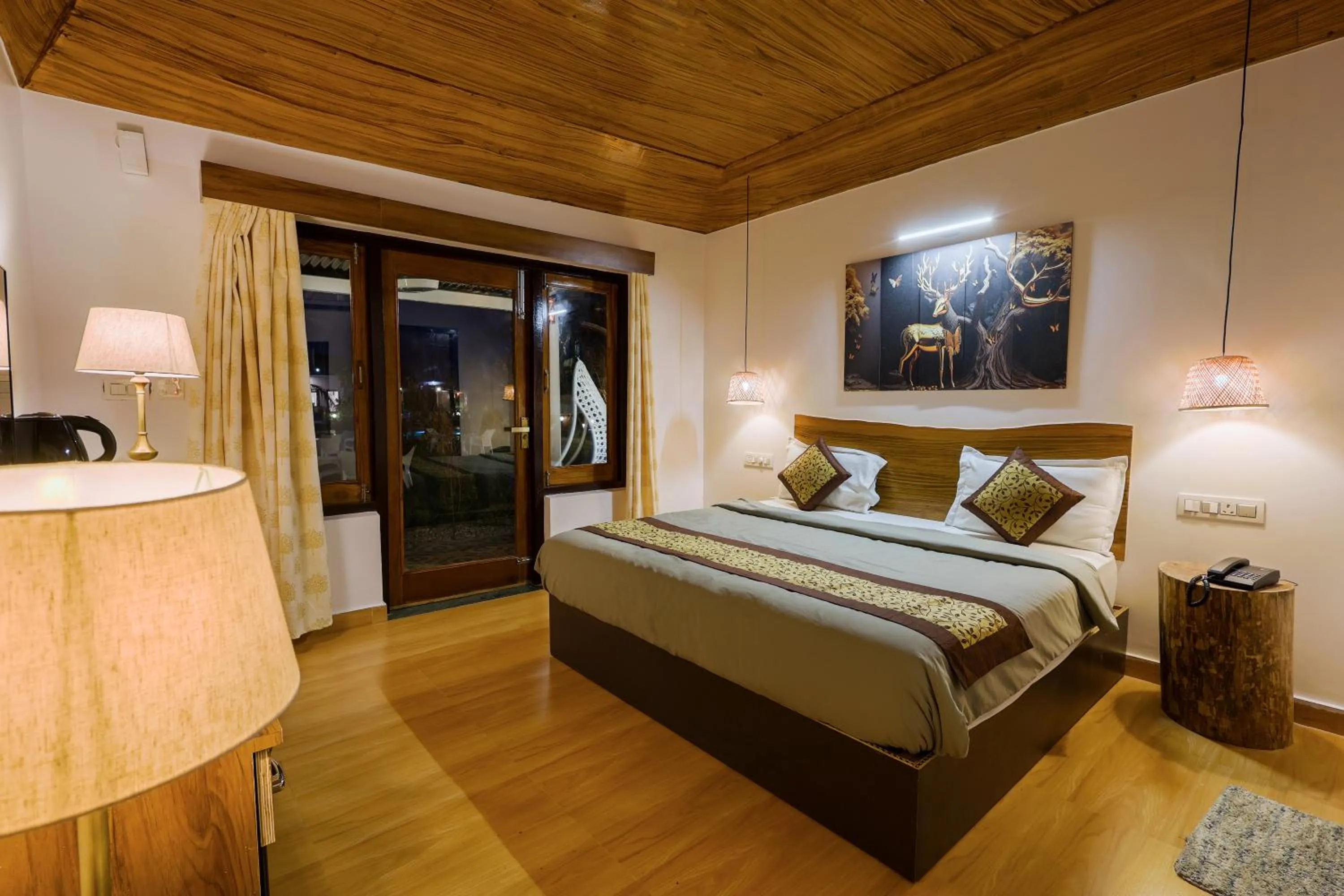 Bed in Wild Planet Corbett Hotel and Resort