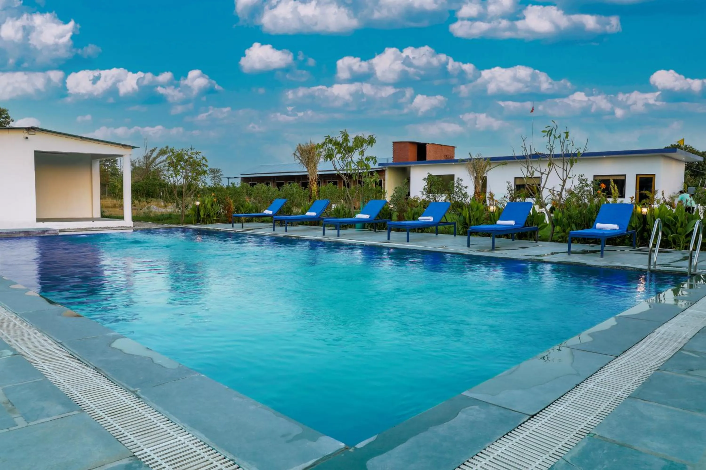 Swimming pool in Wild Planet Corbett Hotel and Resort