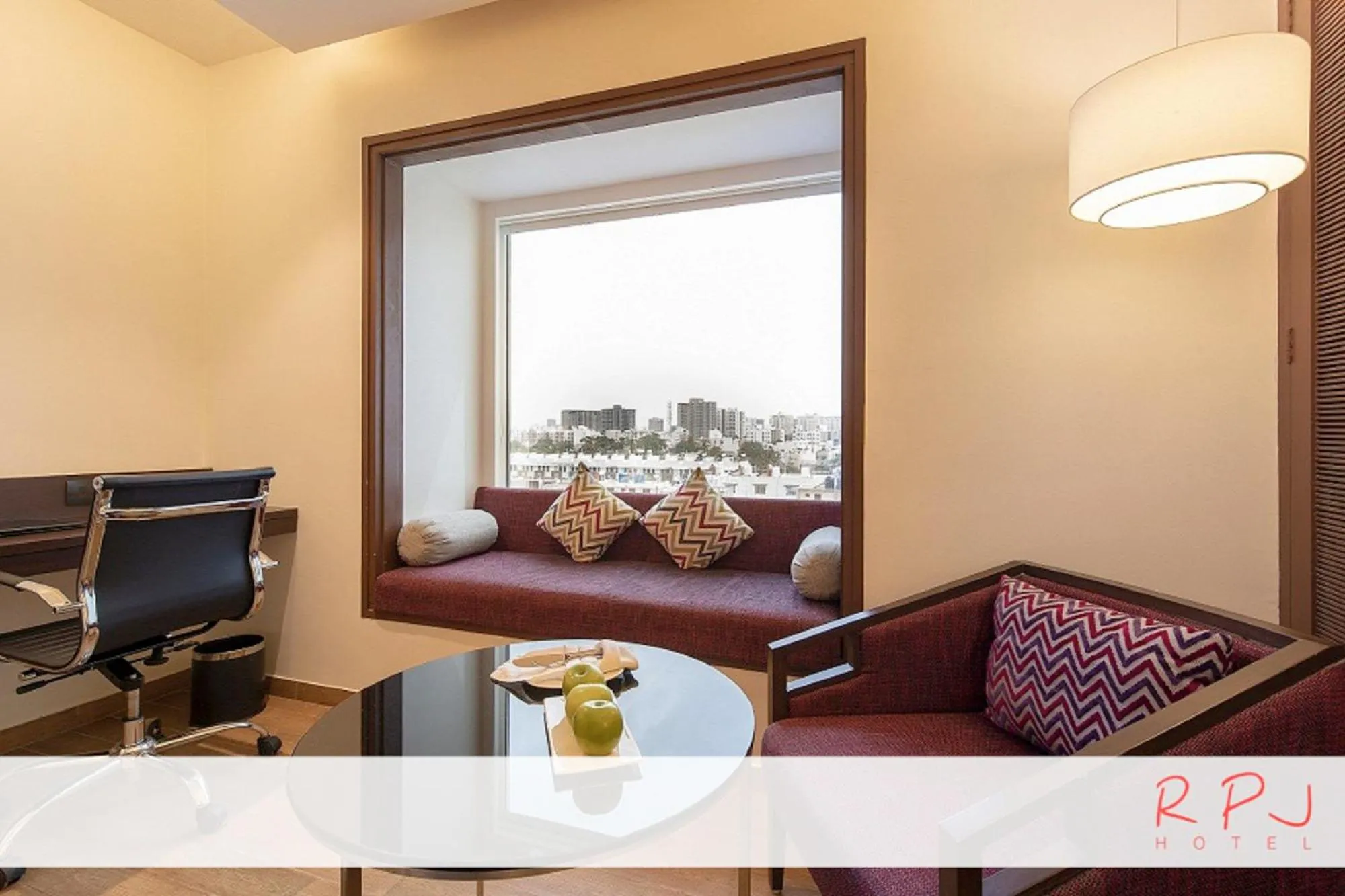 Seating area in RPJ Hotel Rajkot