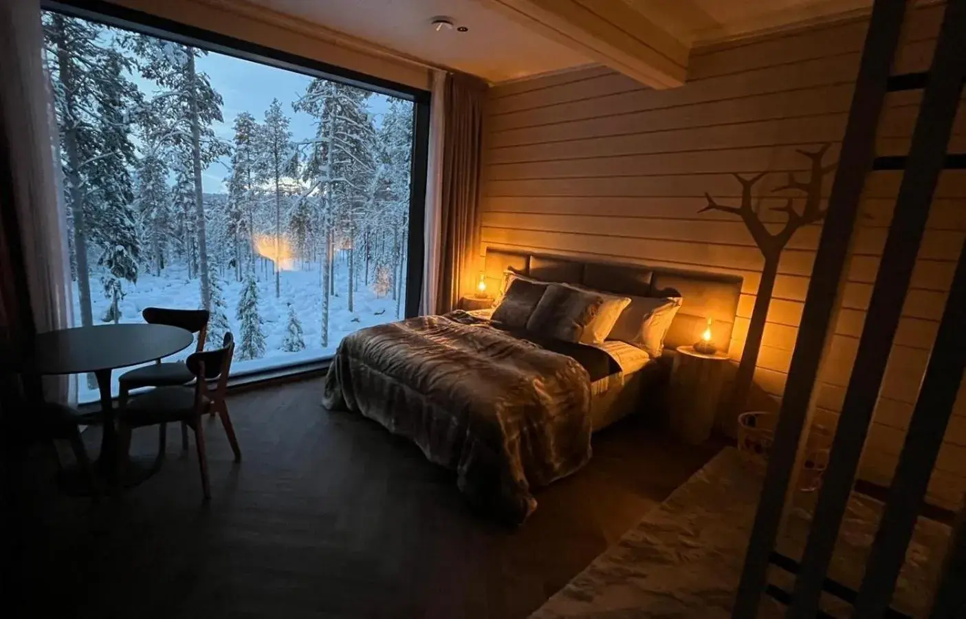 Natural landscape, Bed in Invisible Forest Lodge & Adults Only SPA Natural landscape, Bed in Invisible Forest Lodge & Adults Only SPA