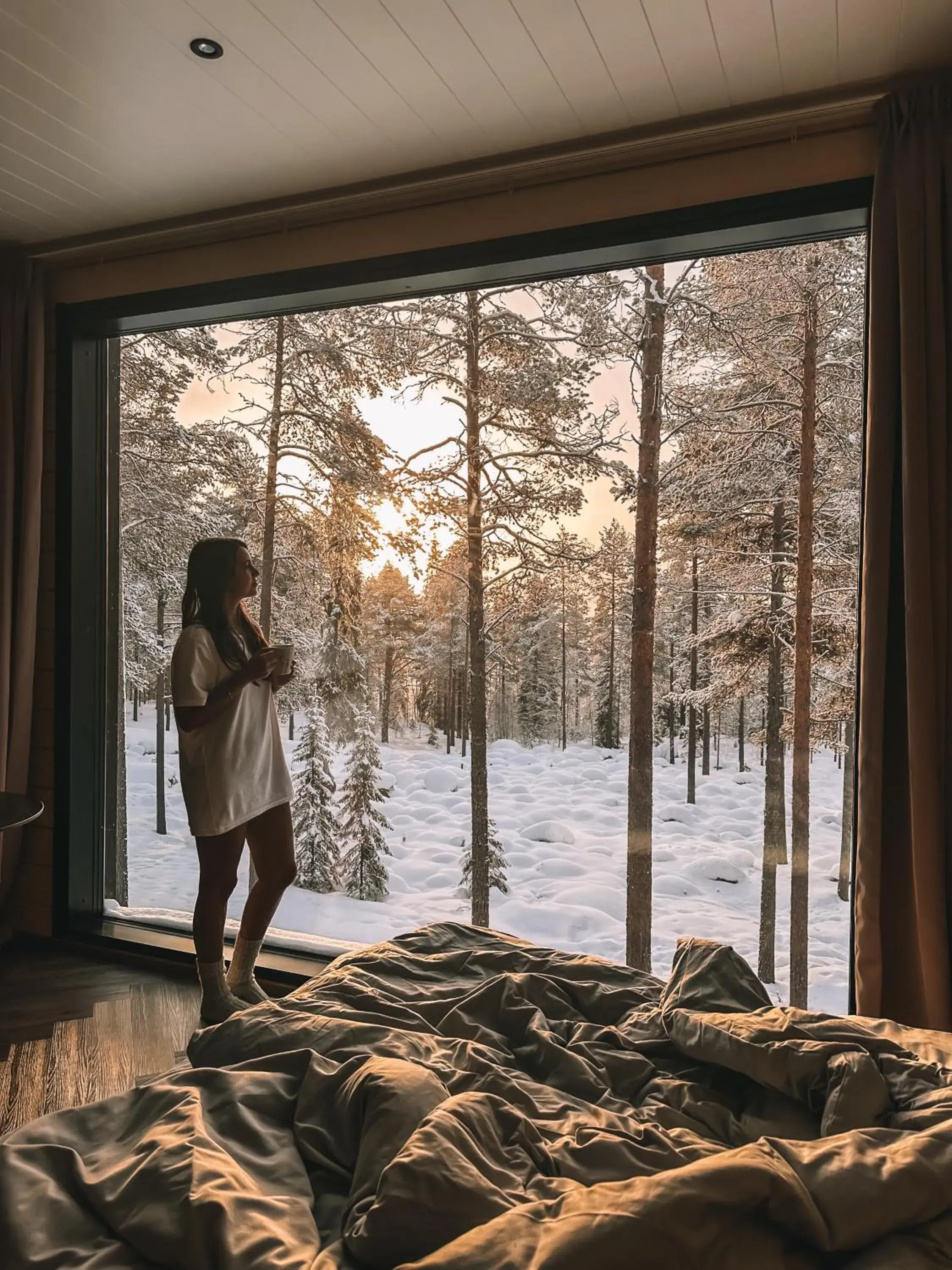 Bed in Adults Only Invisible Forest Lodge & SPA Bed in Adults Only Invisible Forest Lodge & SPA