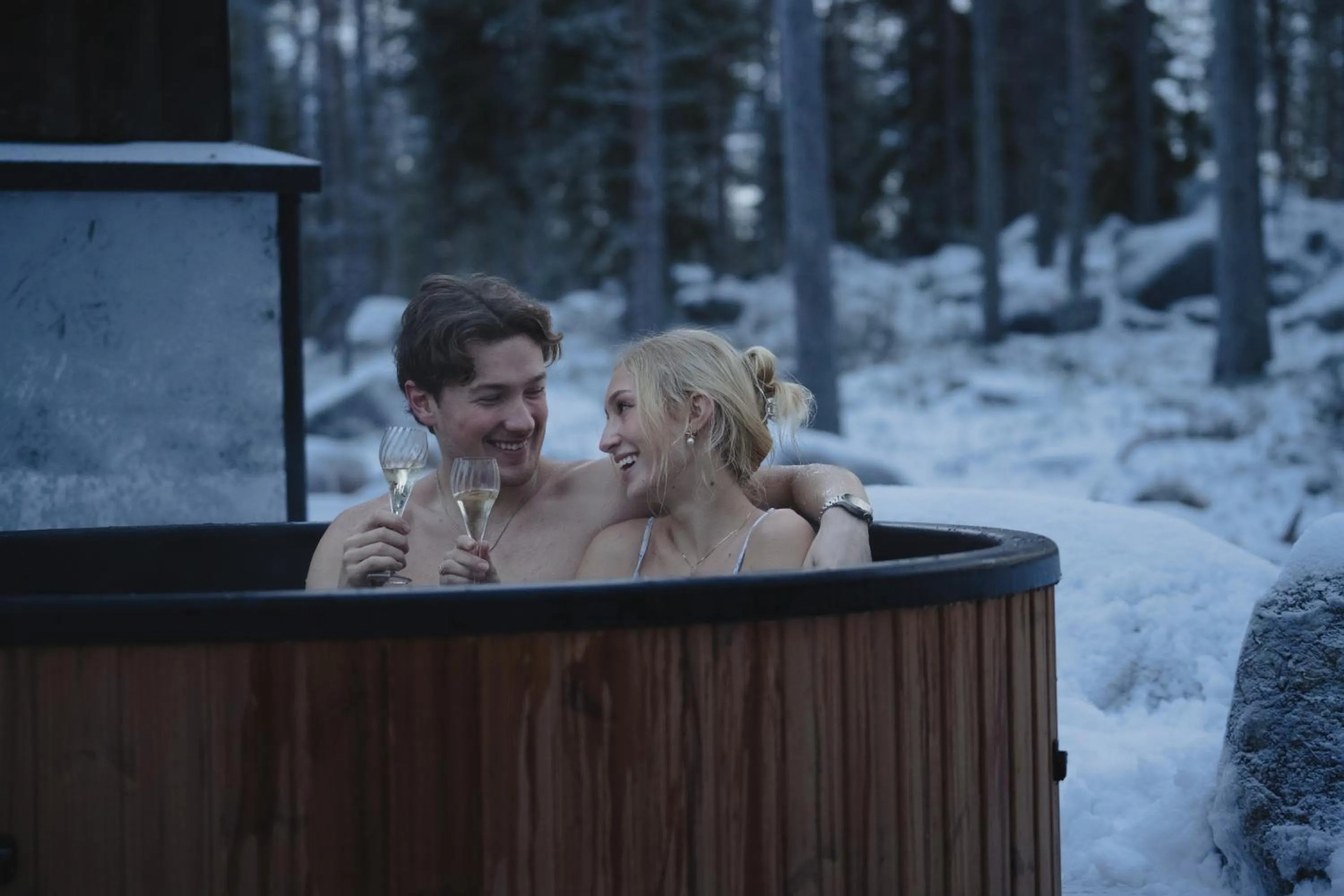 Hot Tub in Adults Only Invisible Forest Lodge & SPA