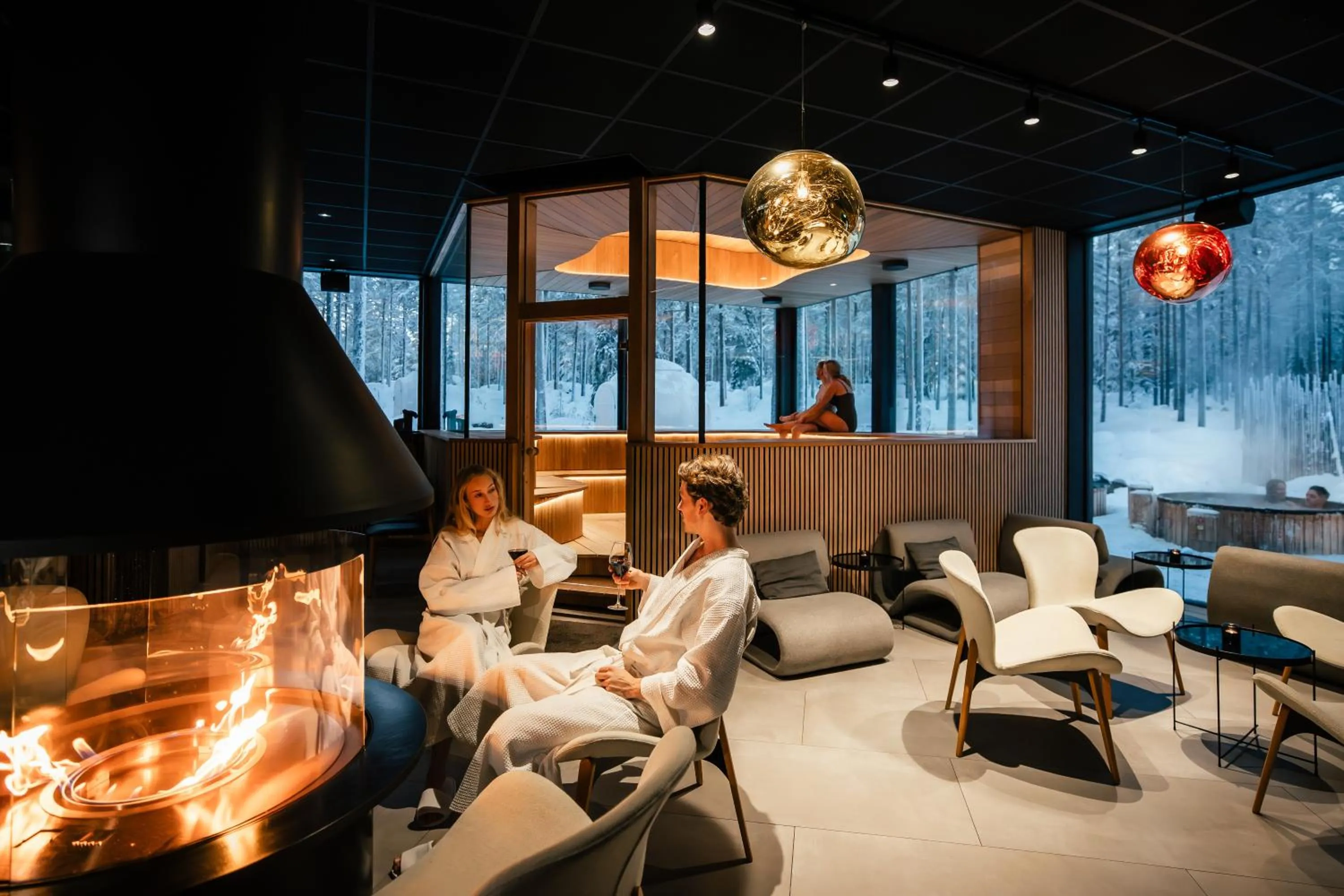 Sauna in Invisible Forest Lodge & Adults Only SPA