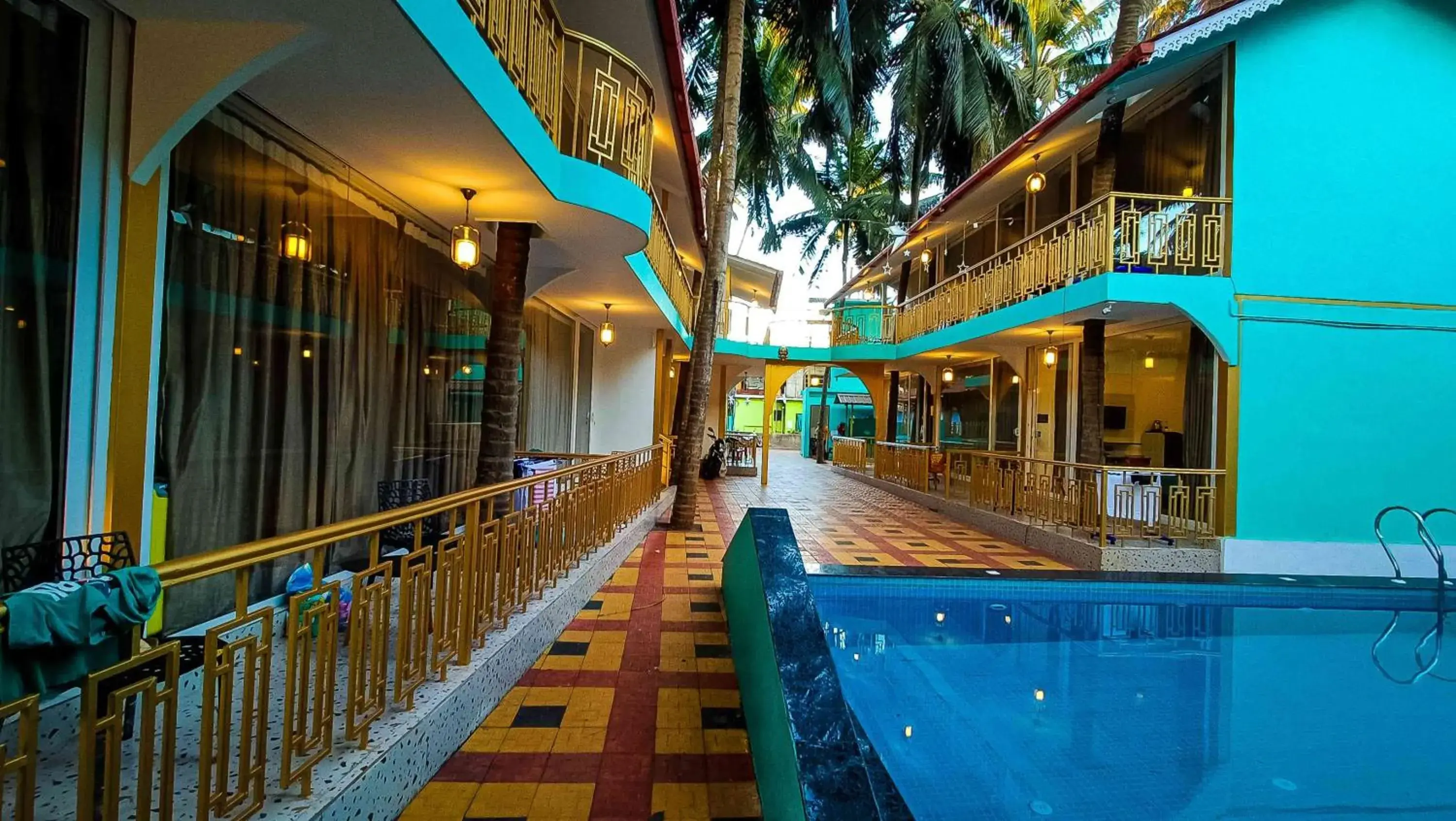 Pool view in 36 Yard Beach Cottages Pool view in 36 Yard Beach Cottages