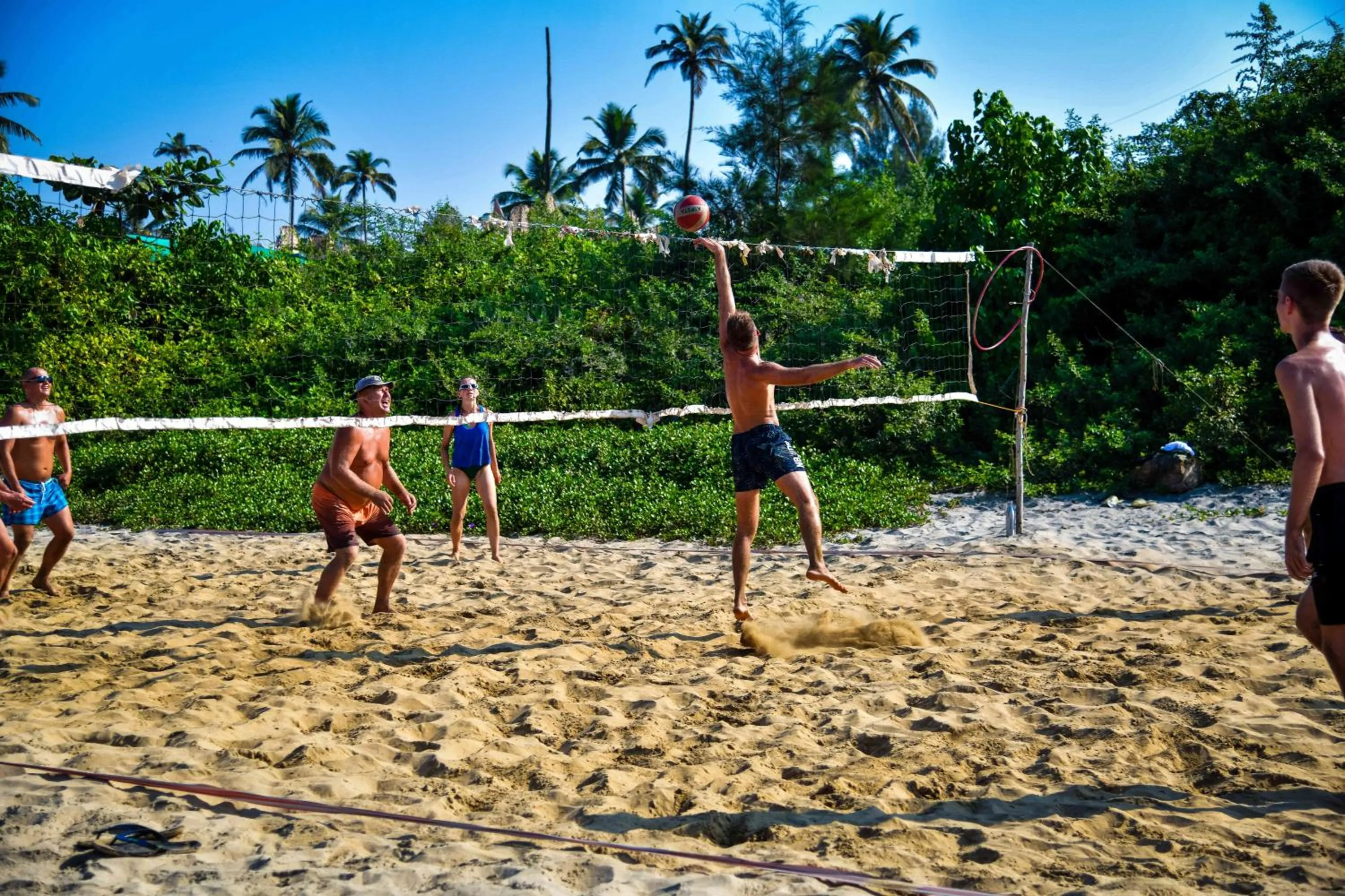 People in 36 Yard Beach Cottages