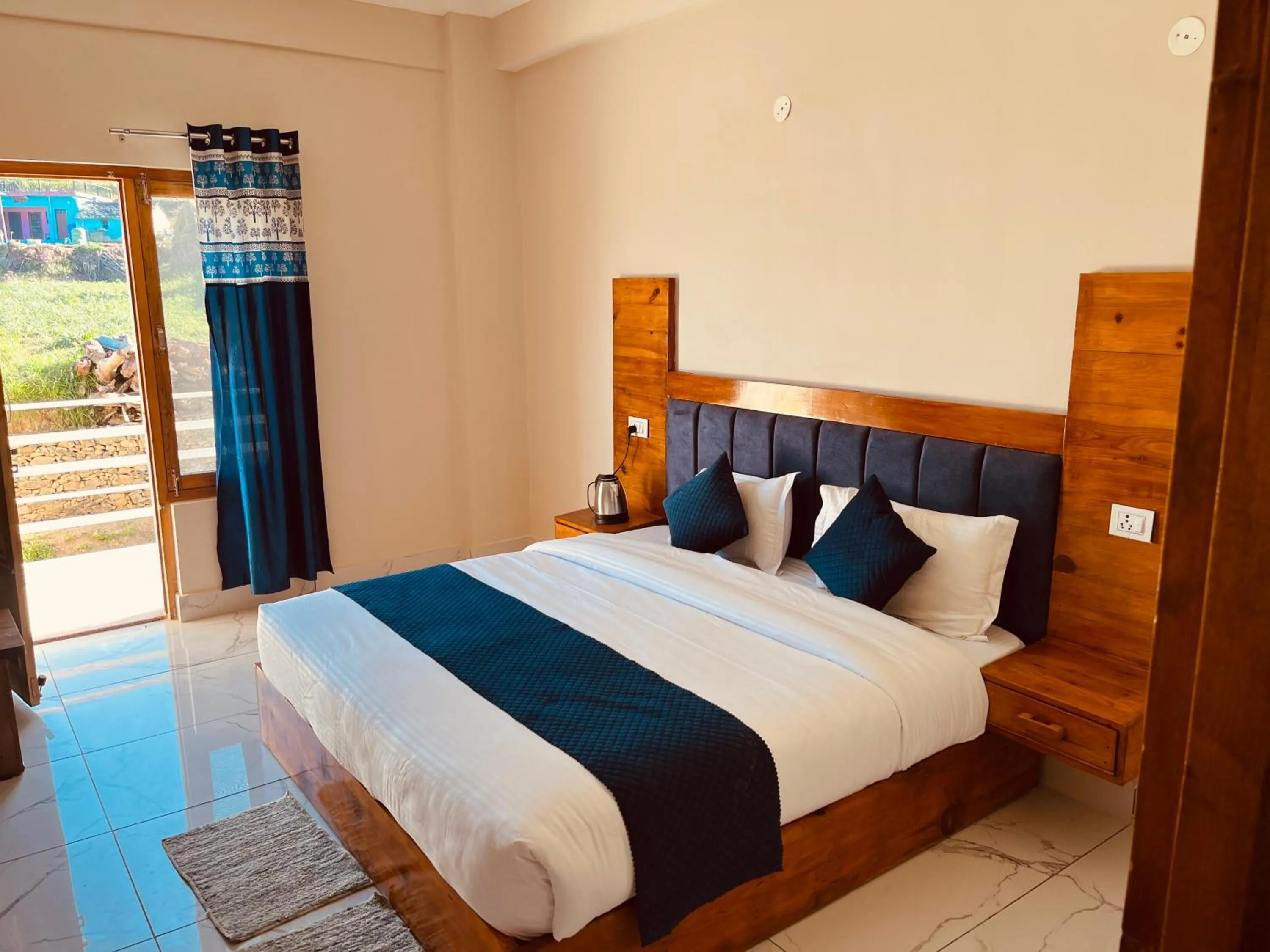Bed in Himalayan Hill Top Resort