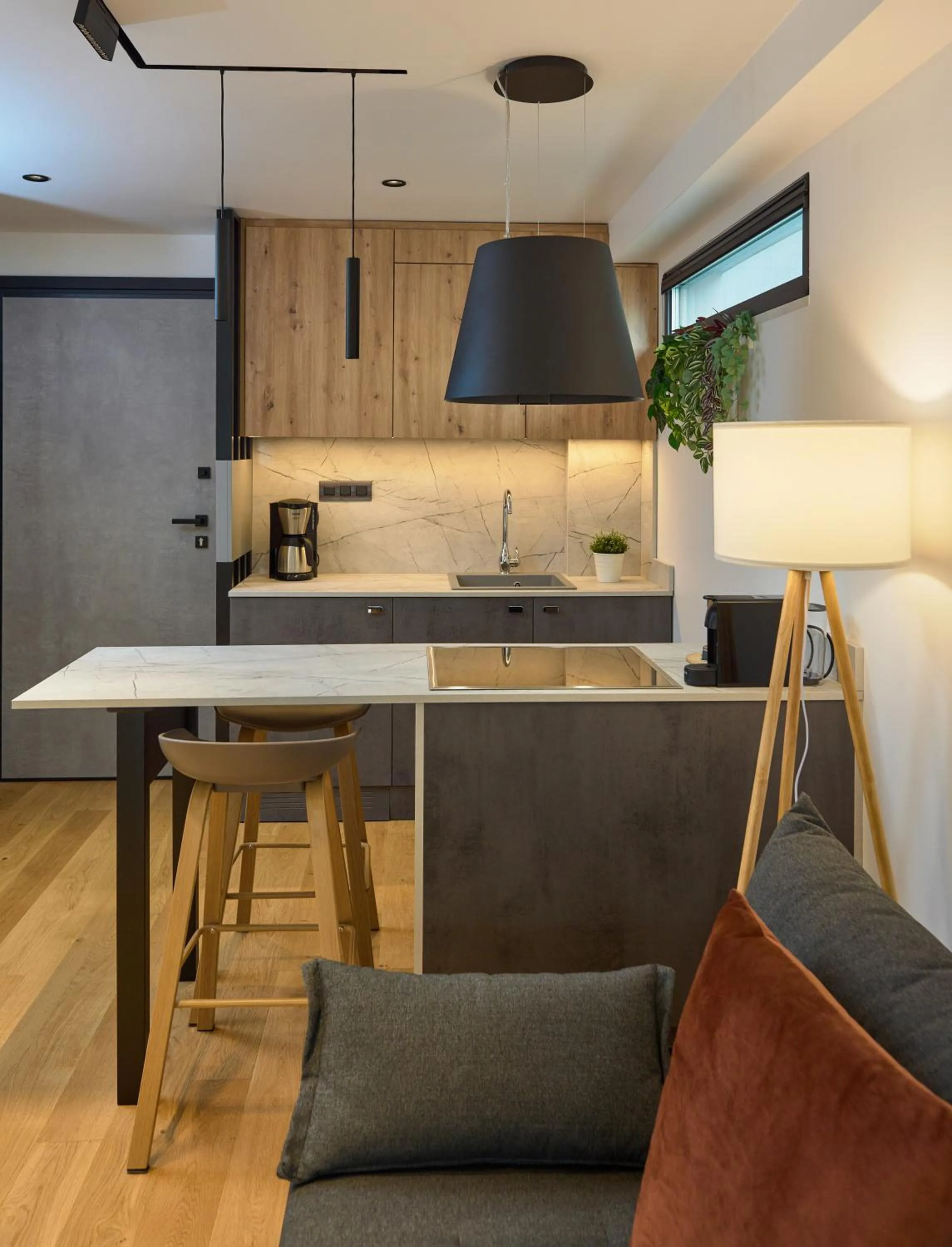 Kitchen or kitchenette in SIGMA Suites Hotel